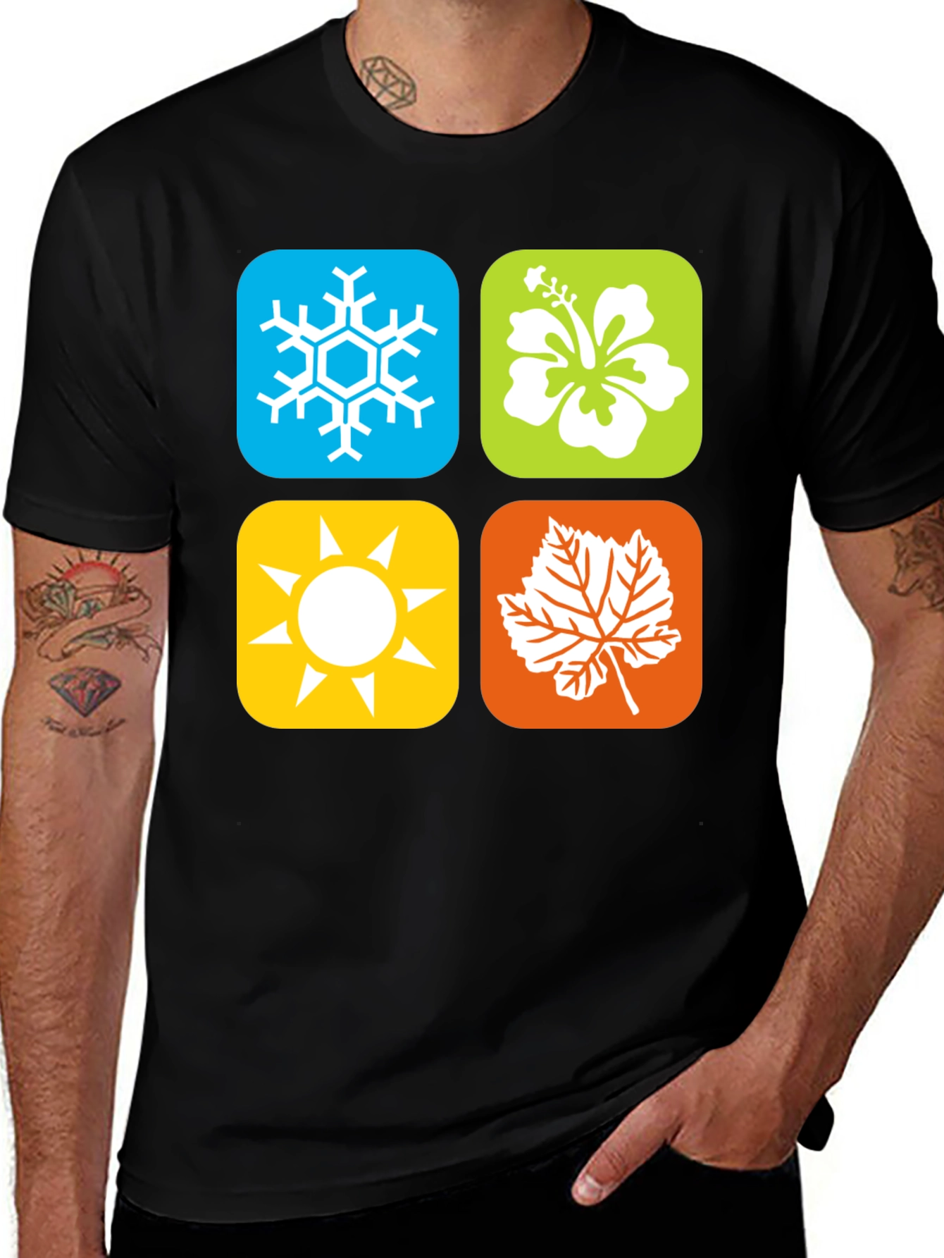 Variant 11 of Seasons Graphic Tee - Winter, Spring, Summer, Fall