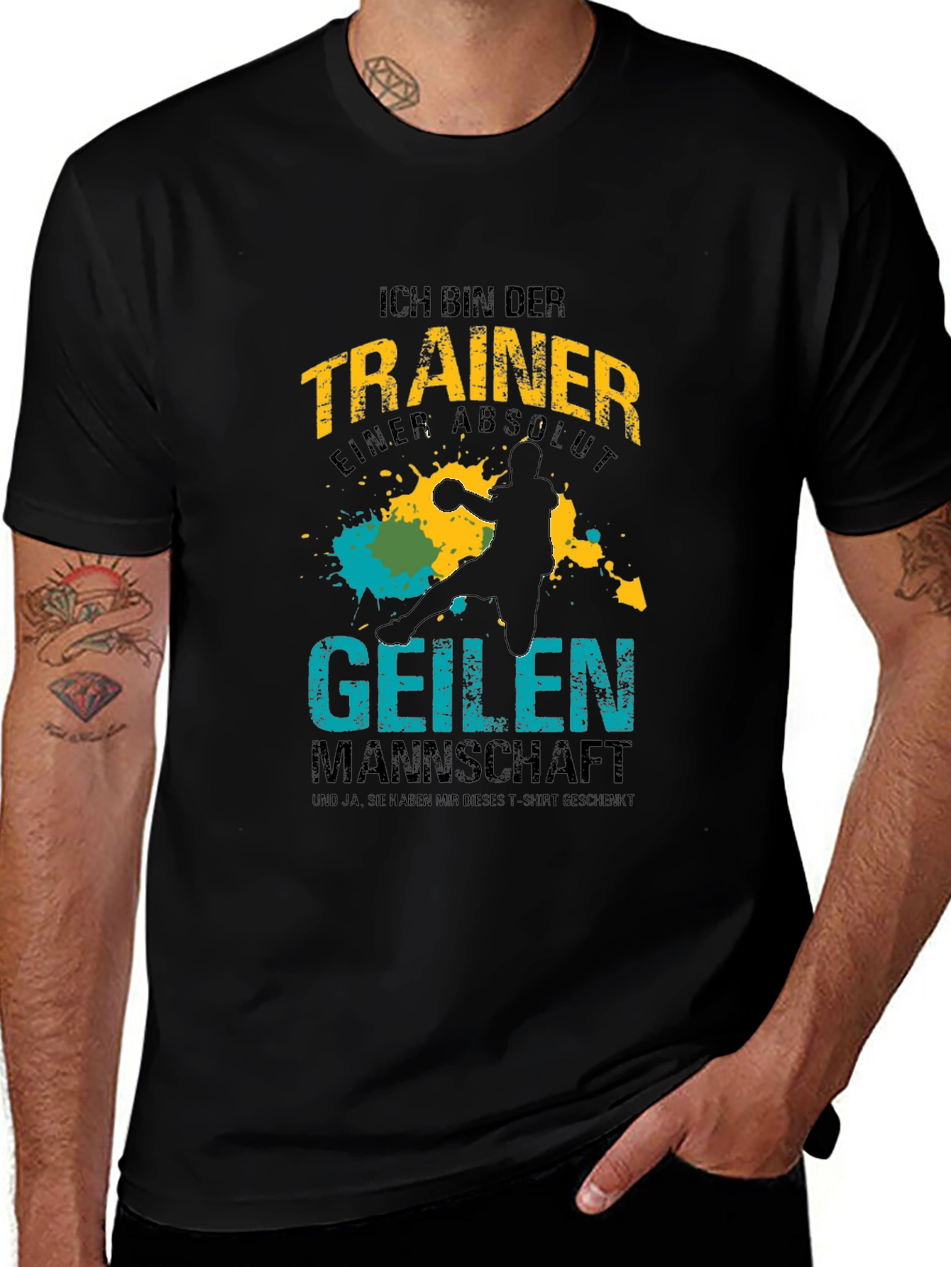 Variant 20 of Funny Handball Coach T-Shirt - "Geilen Mannschaft"