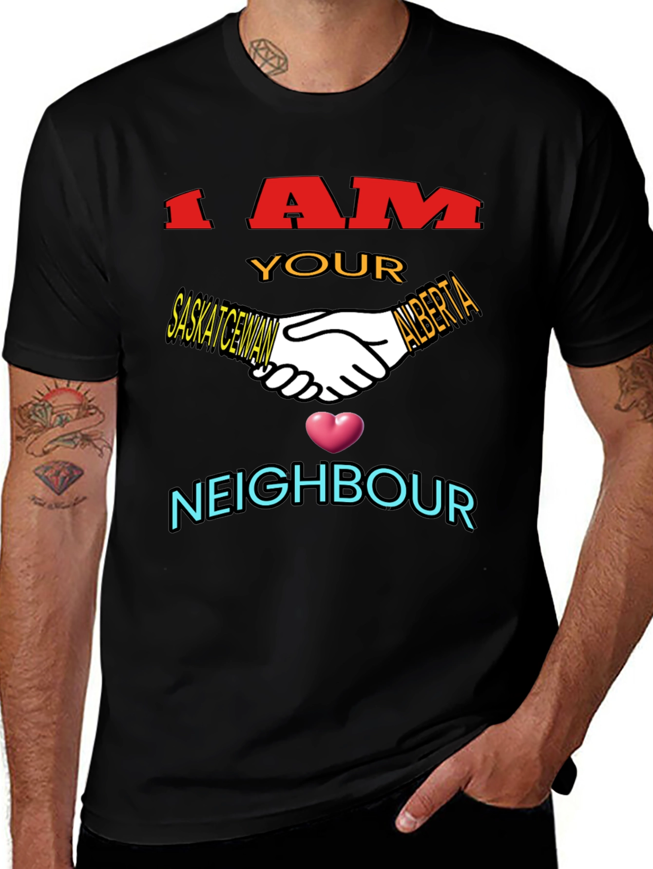 Saskatchewan Alberta Neighbour T-Shirt