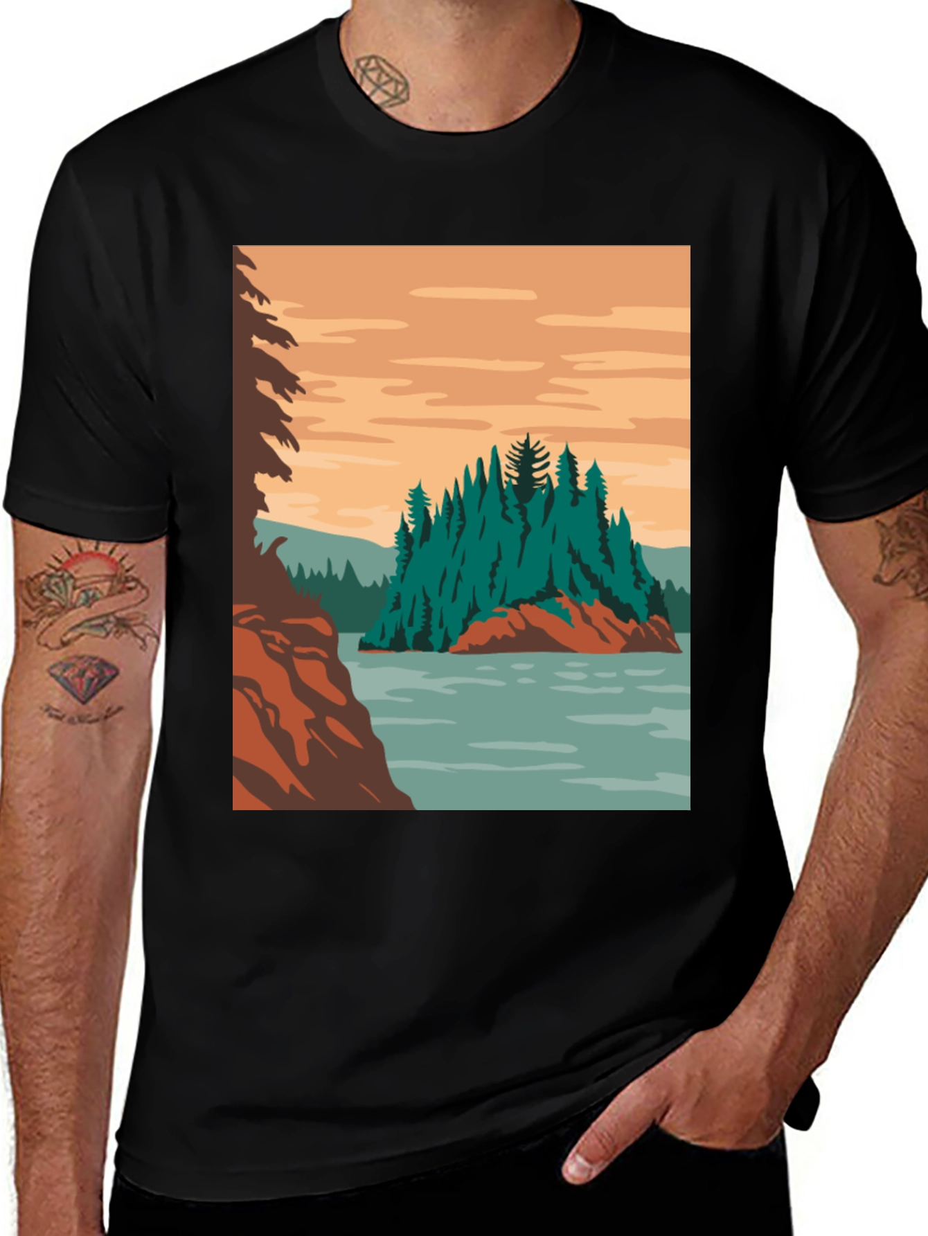 Variant 5 of Nature Inspired Graphic Tee