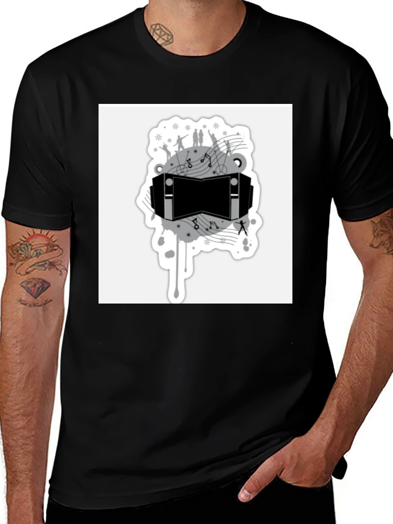 Variant 20 of Graphic Tee: VR Headset Music Party Design