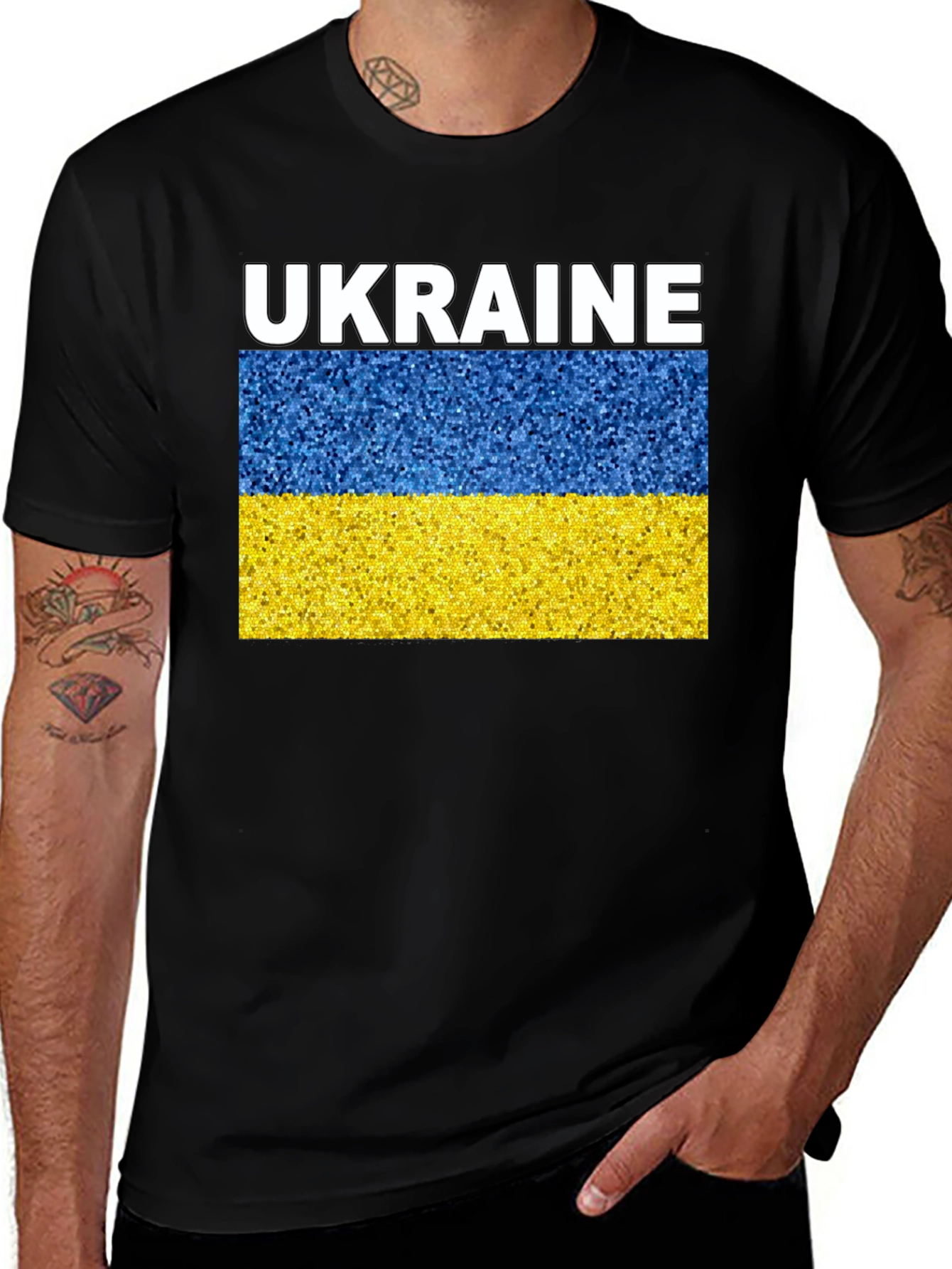 Variant 14 of Ukraine Flag T-Shirt - Patriotic Design