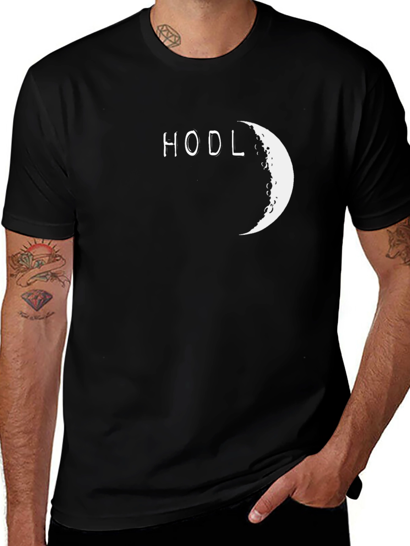 Variant 9 of HODL Moon Graphic Tee - Crypto T-Shirt