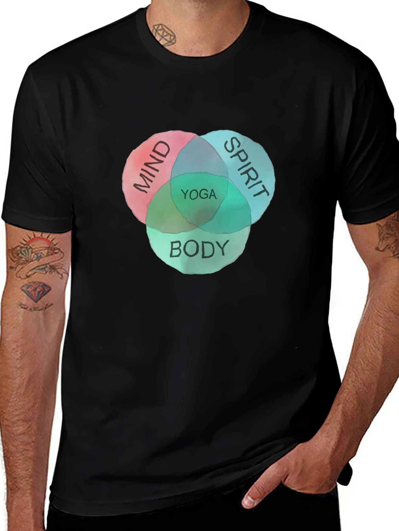 Variant 24 of Mind Body Spirit Yoga Graphic T-Shirt