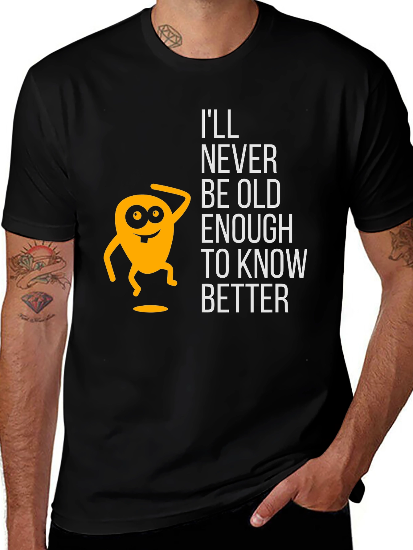 Variant 22 of Funny "Never Old" Black T-Shirt