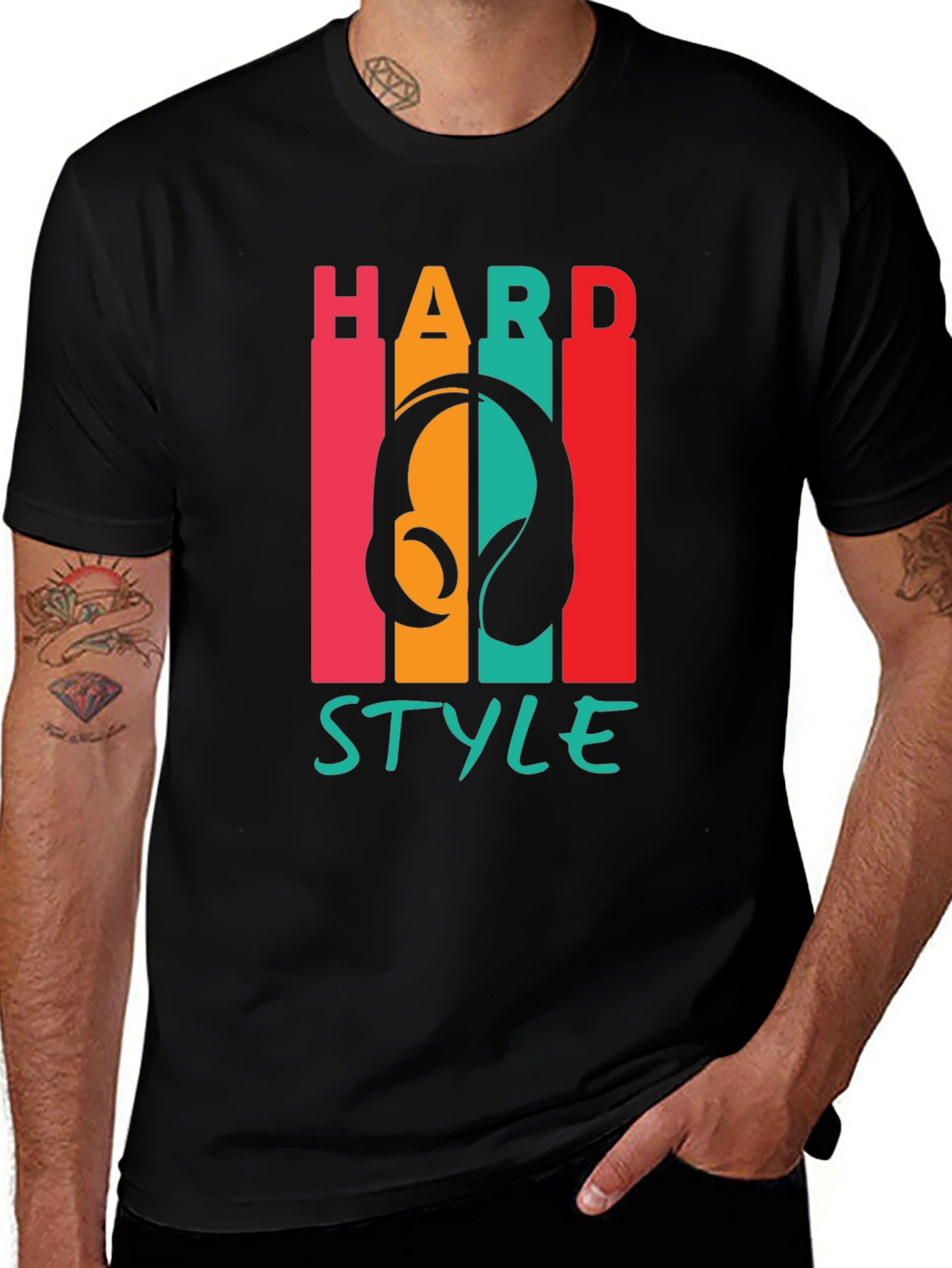 Variant 14 of Hard Style Headphones Graphic Tee - Unisex