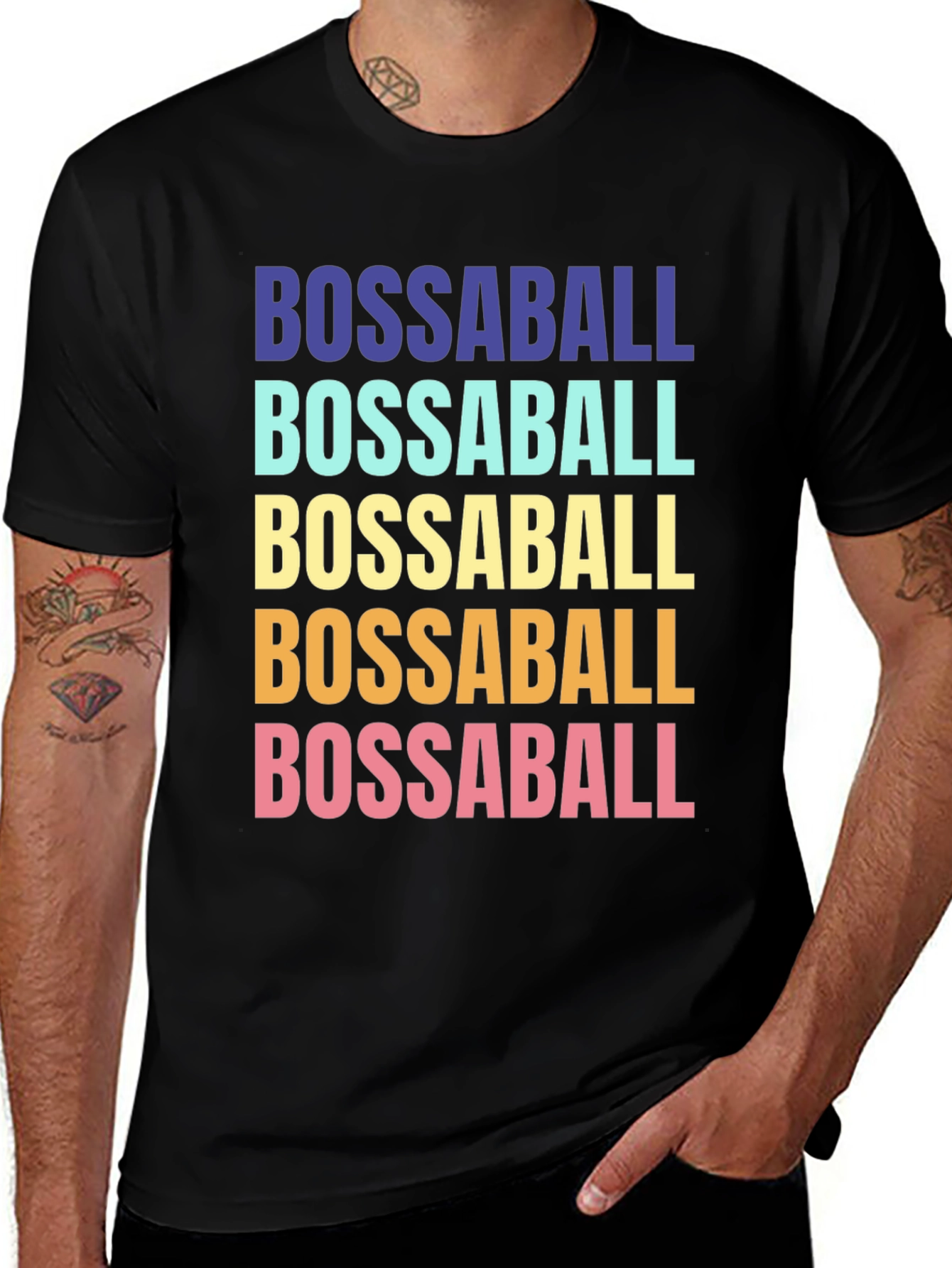 Retro Bossaball Graphic T-Shirt - Cool Sports Tee