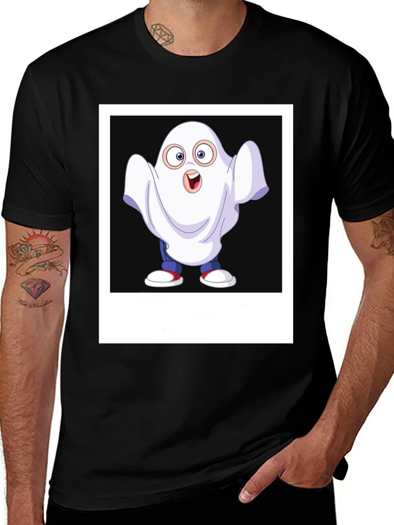 Variant 11 of Ghost Graphic T-Shirt - Spooky & Fun Design!