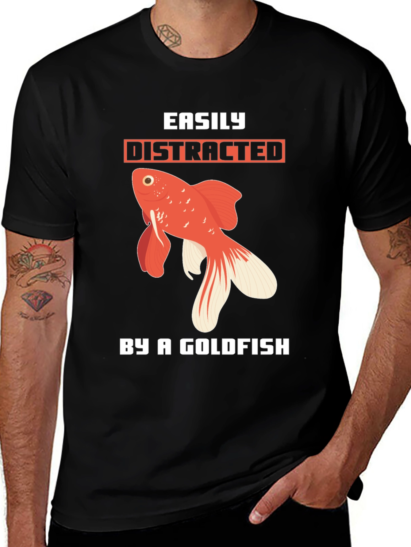 Variant 14 of Easily Distracted By A Goldfish T-Shirt
