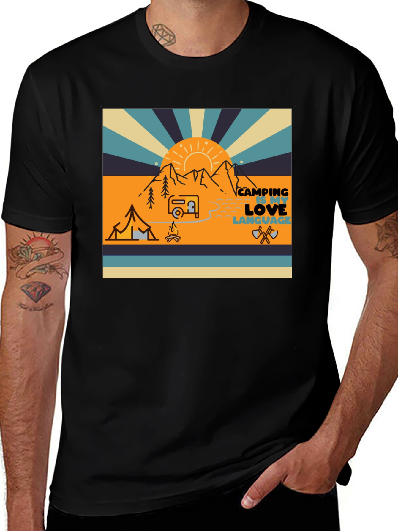Camping Love Language Graphic T-Shirt