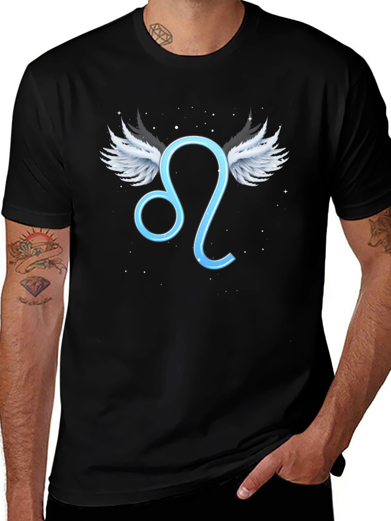 Leo Zodiac Sign T-Shirt - Winged Astrological Symbol