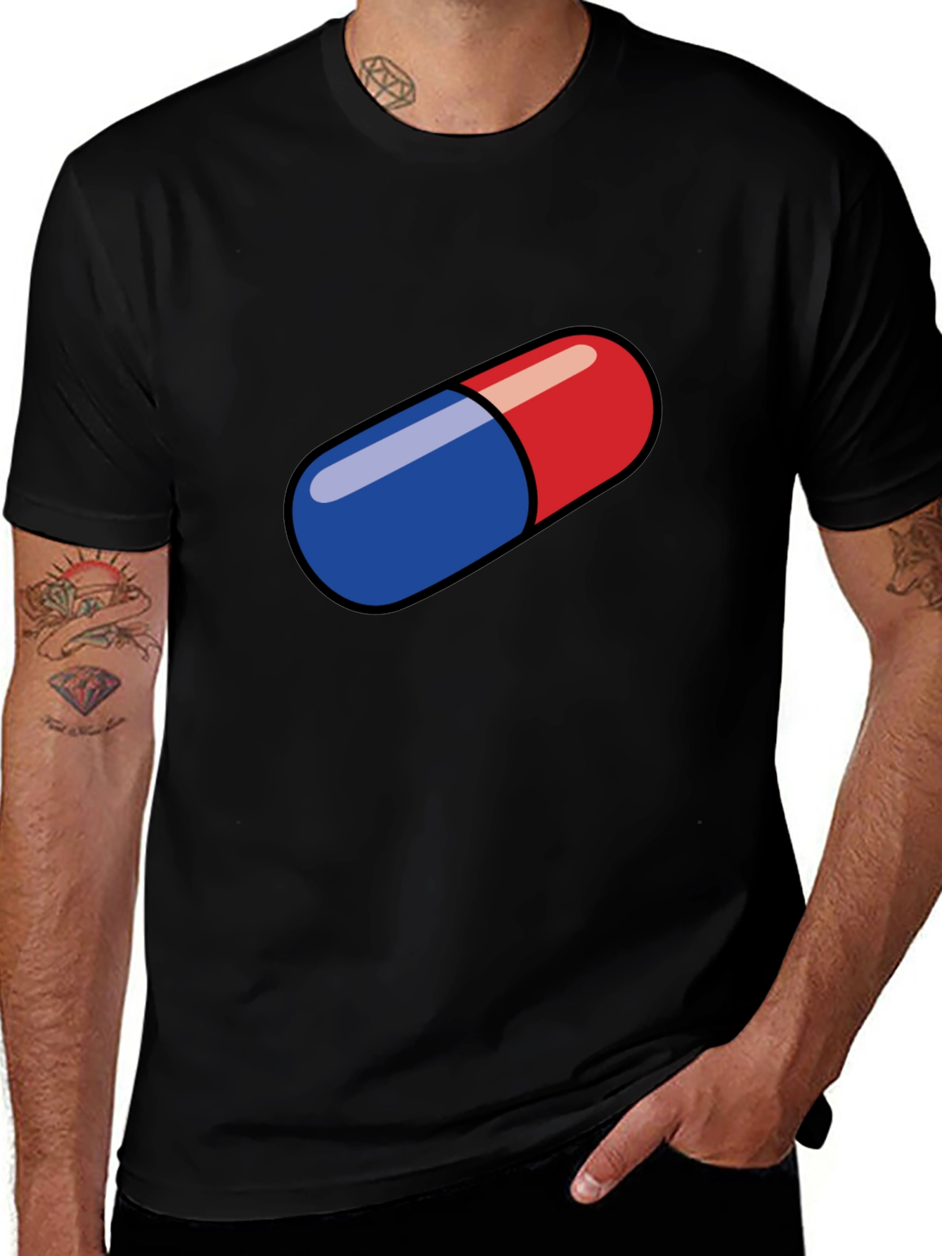 Variant 13 of Red & Blue Pill T-Shirt - Choose Your Reality!