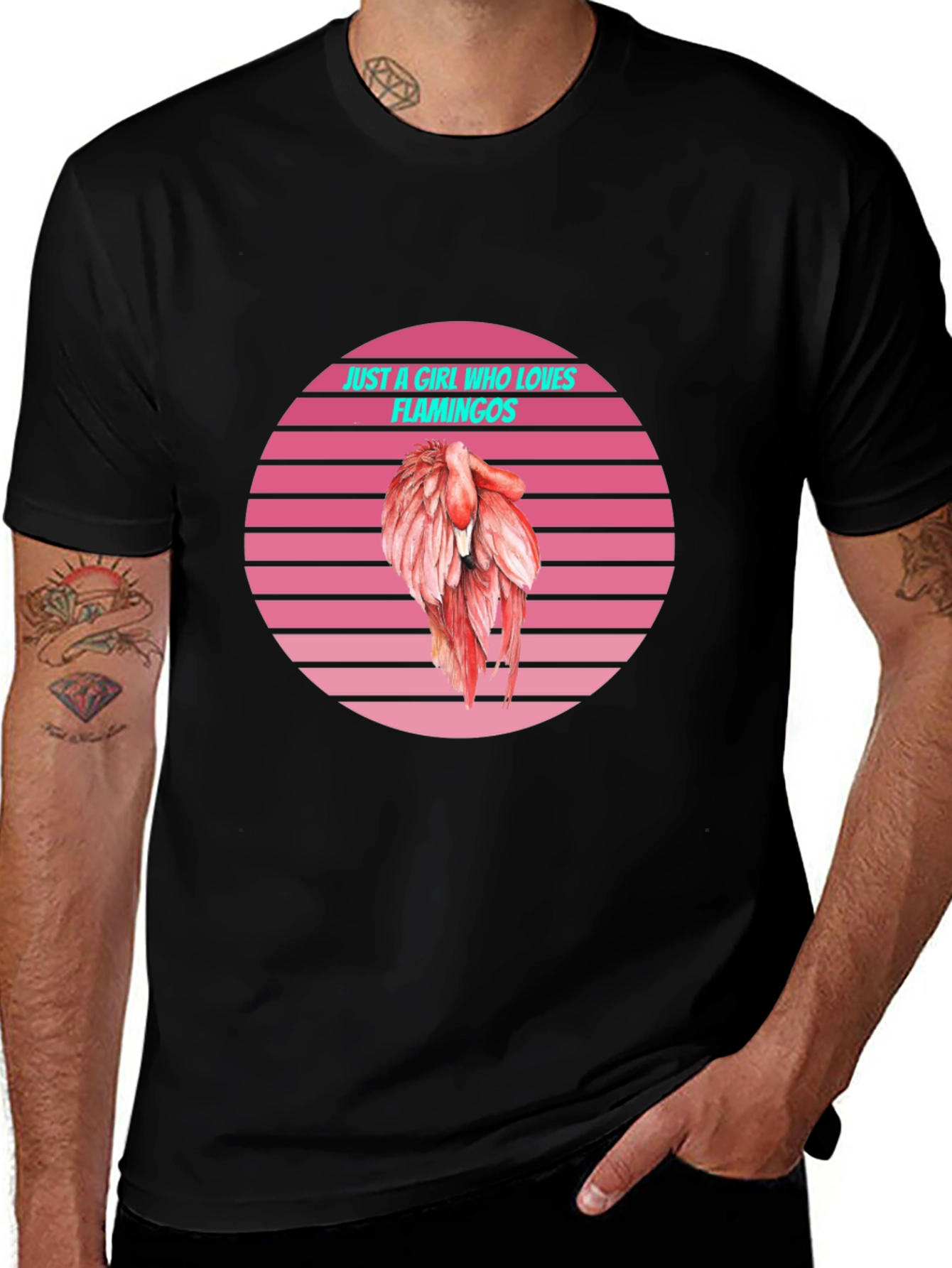 Variant 26 of Just a Girl Who Loves Flamingos T-Shirt