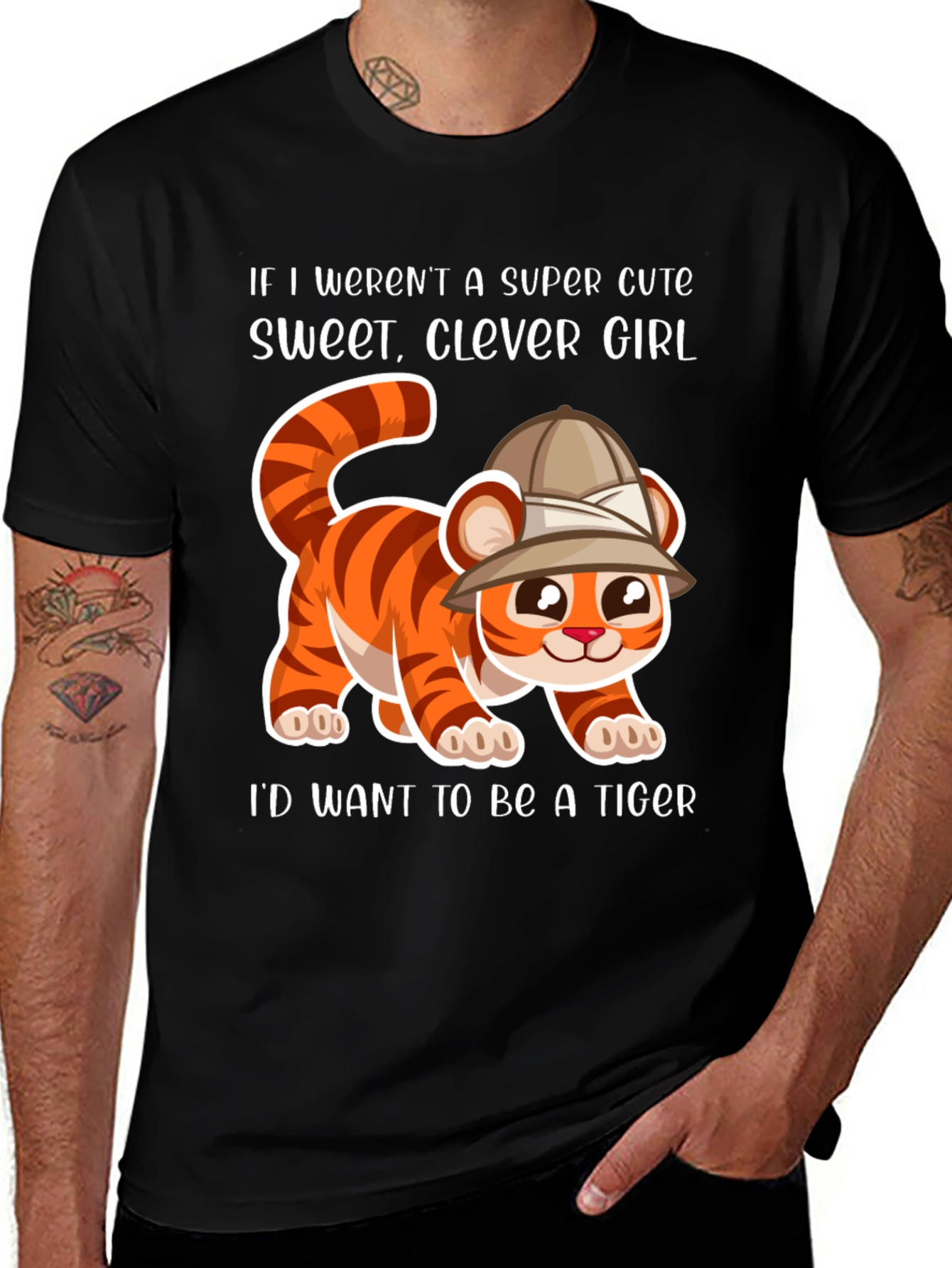 Cute Tiger Girl T-Shirt - Safari Adventure