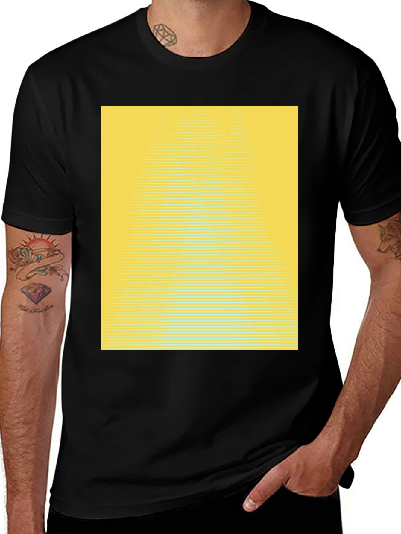 Variant 2 of Abstract Yellow Gradient T-Shirt - Modern Graphic Tee