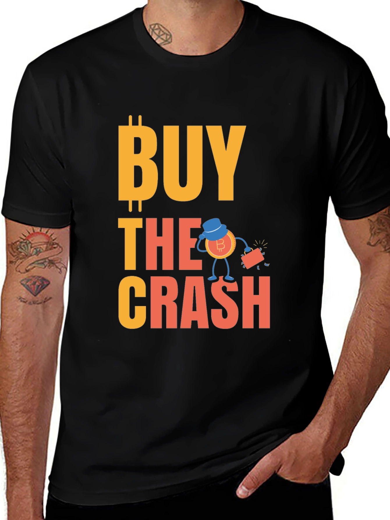 Variant 6 of Buy The Crash Bitcoin Crypto T-Shirt
