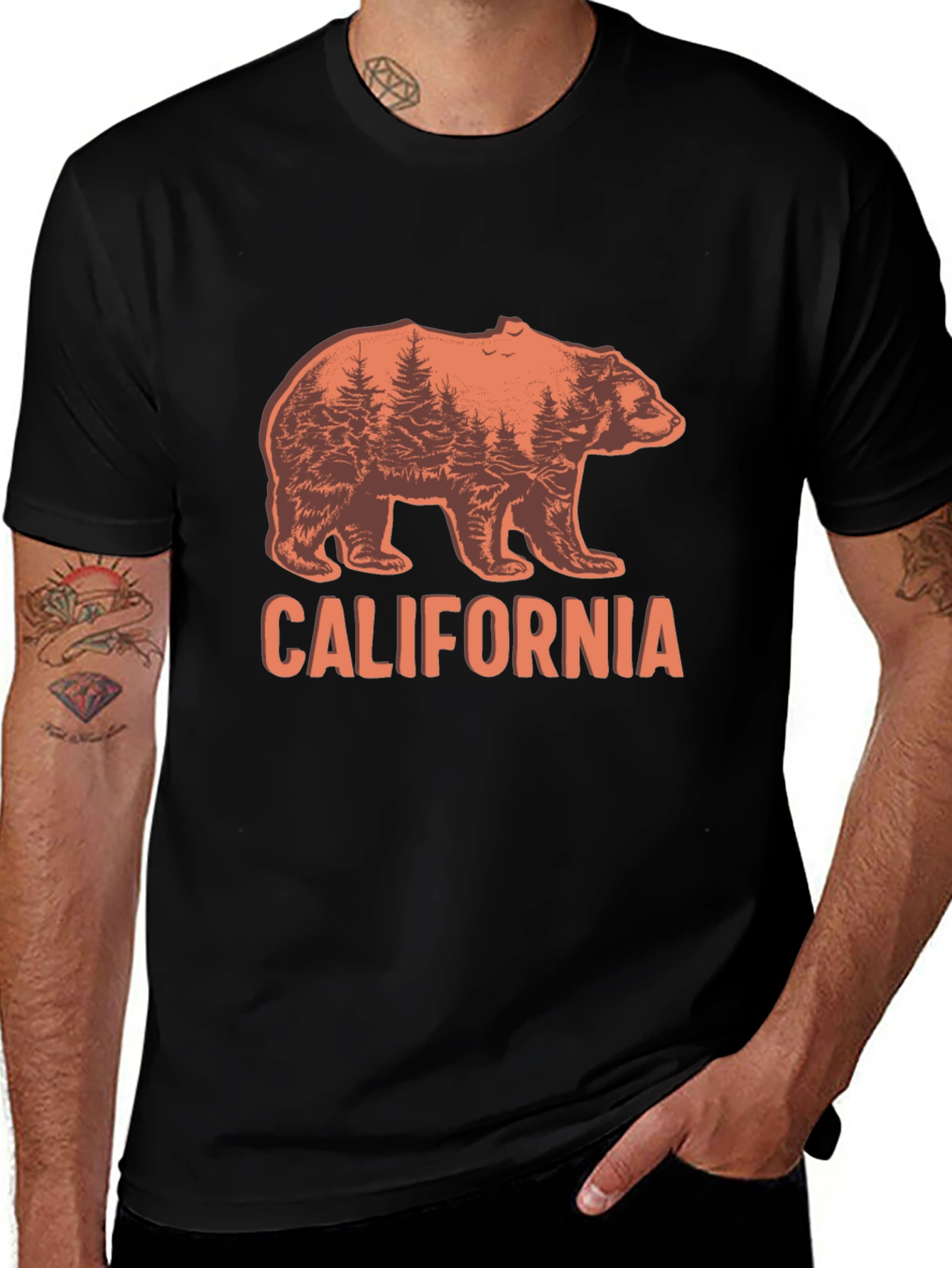 Variant 2 of California Bear Graphic Crew Neck T-Shirt