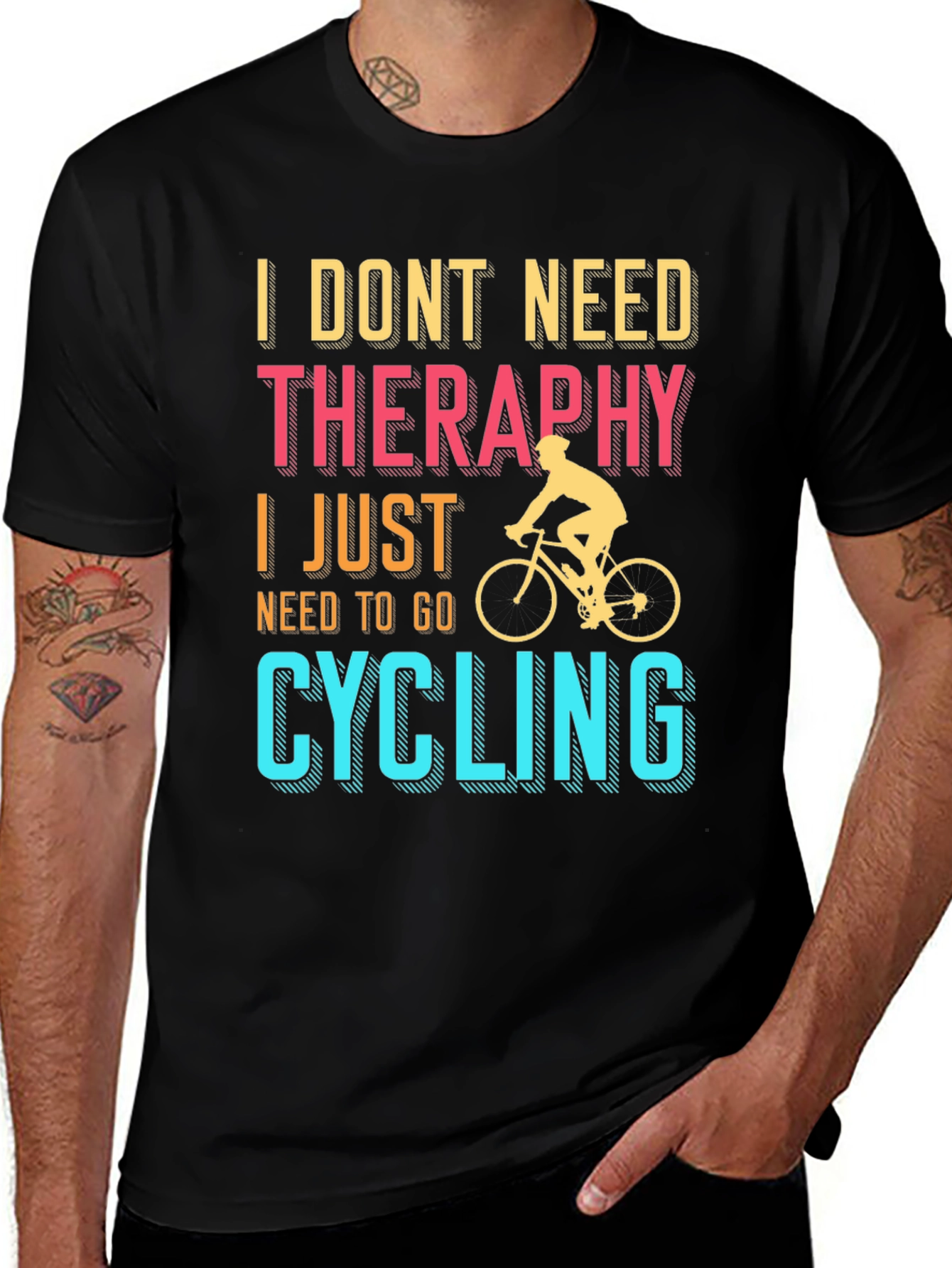 Variant 12 of Cycling Therapy T-Shirt | Bike Lover Tee