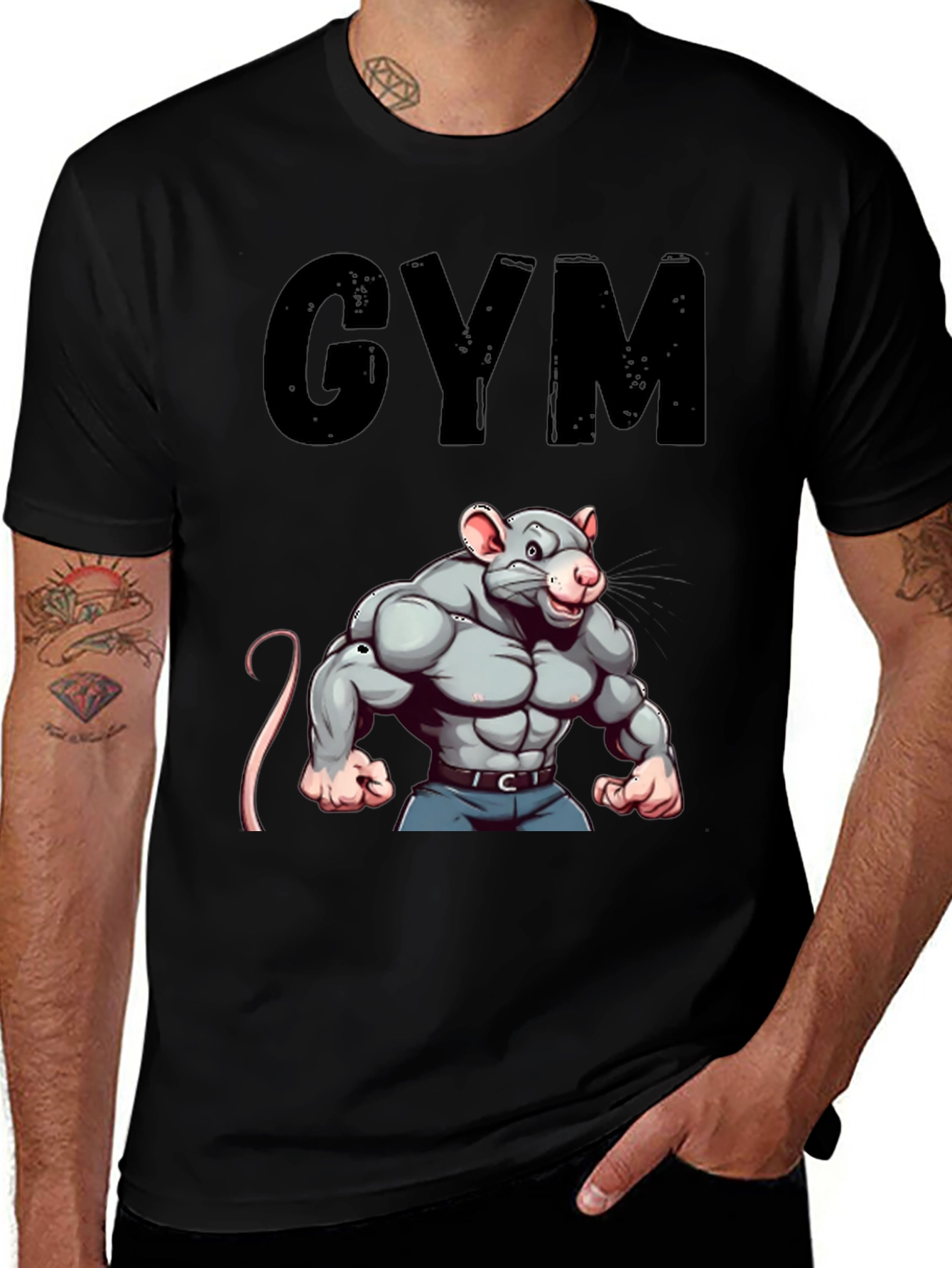 Variant 22 of Gym Rat T-Shirt: Funny Workout Motivation Tee