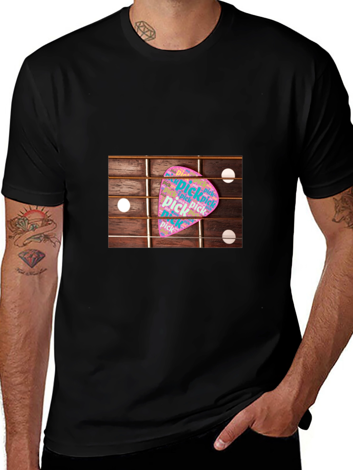 Variant 22 of Guitar Pick T-Shirt: Musician's Style