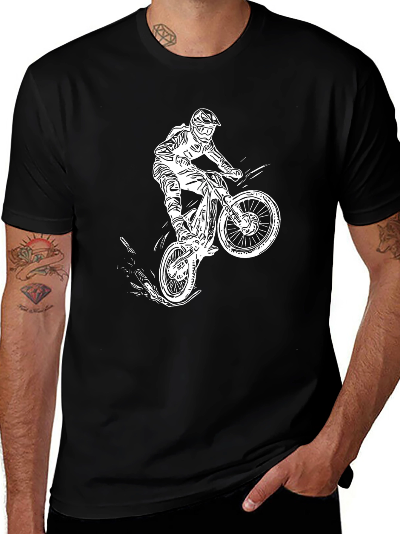 Variant 14 of Black Bike Stunt T-Shirt