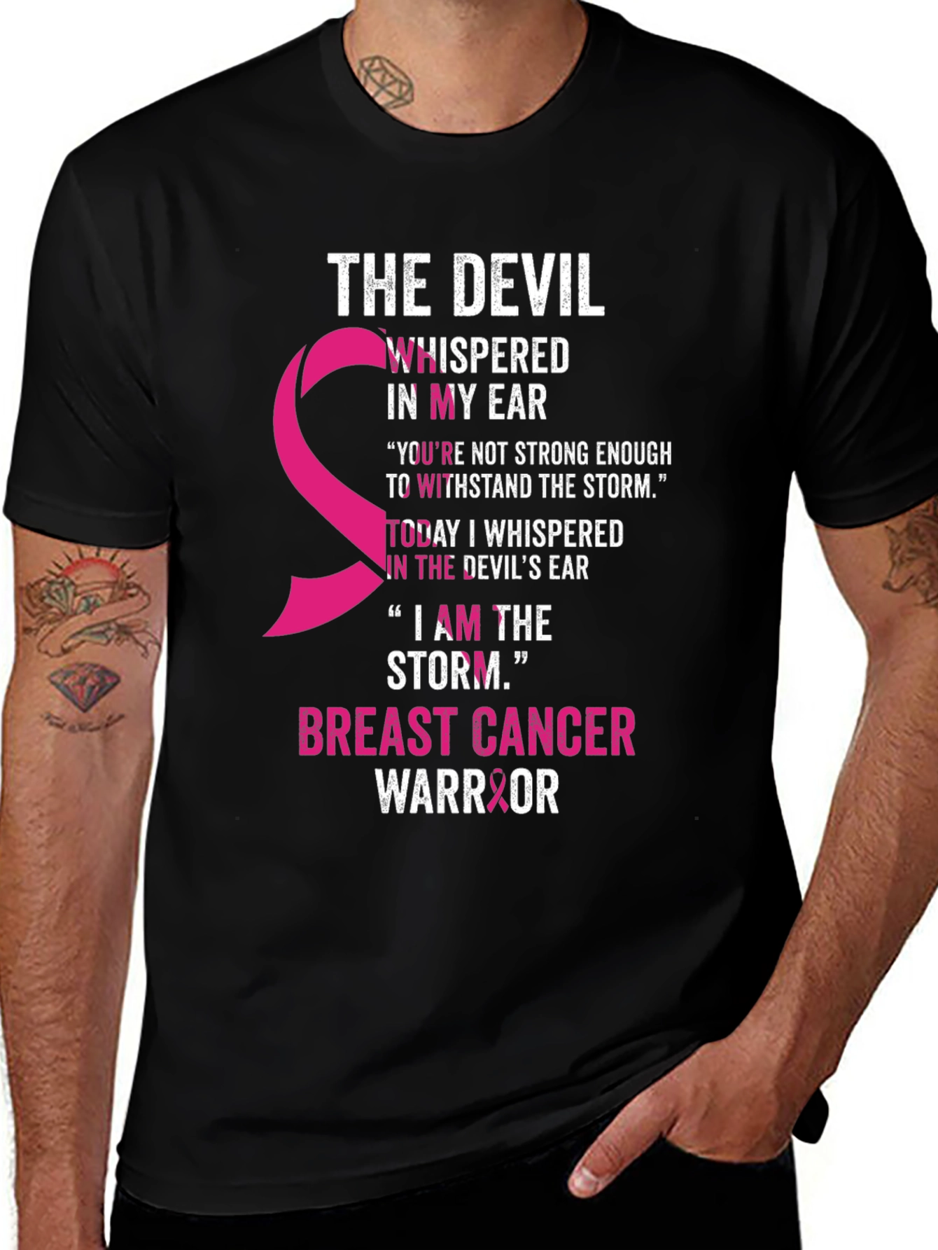 Breast Cancer Warrior T-Shirt - The Devil Whisper
