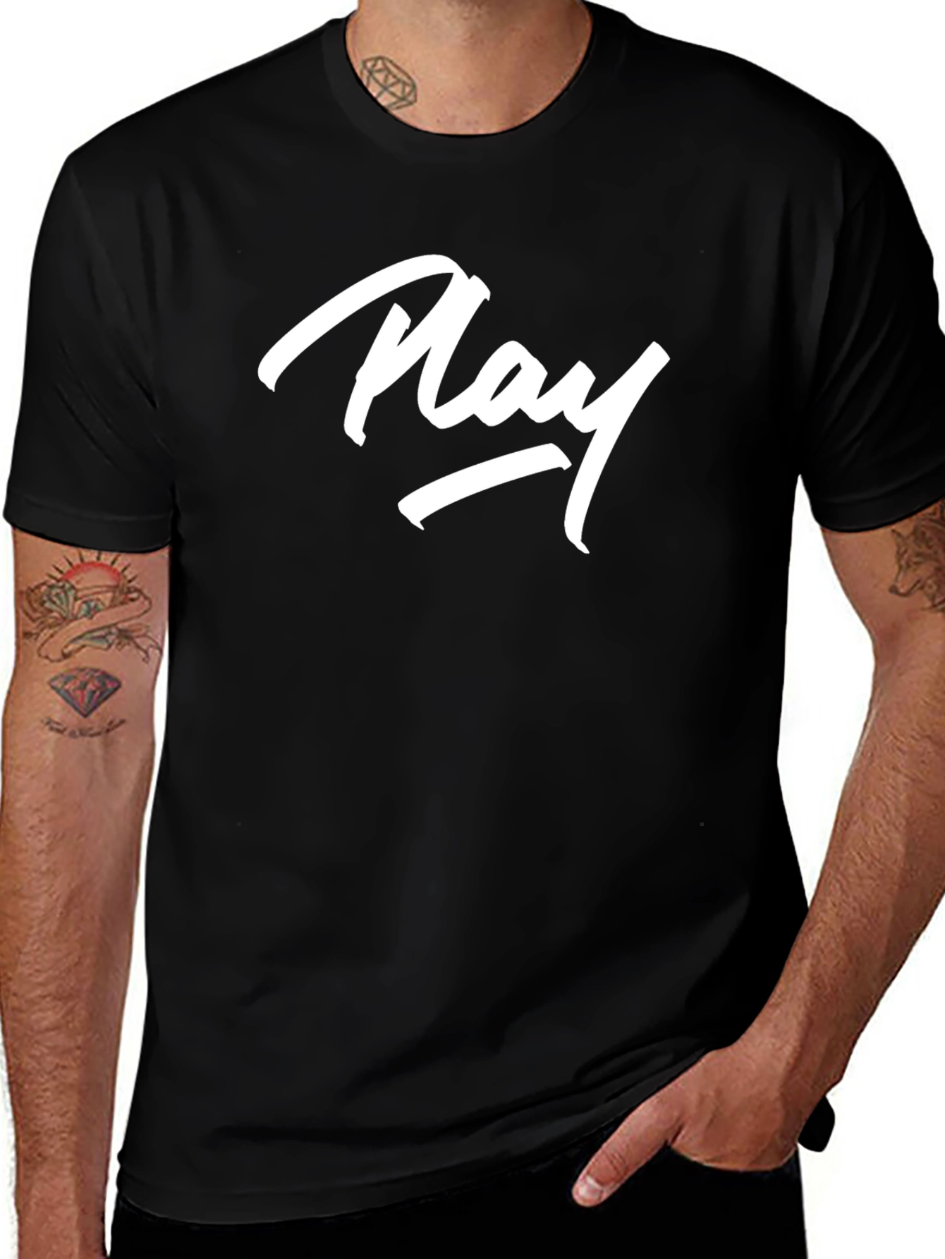 Variant 16 of Play Graphic Print T-Shirt - Black