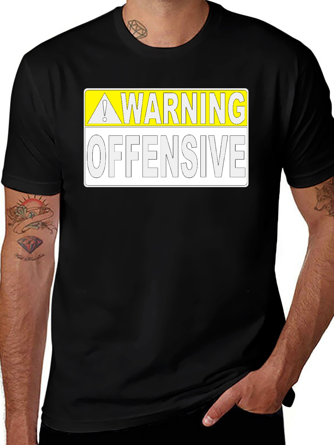 Variant 26 of Warning Offensive Humor Graphic T-Shirt