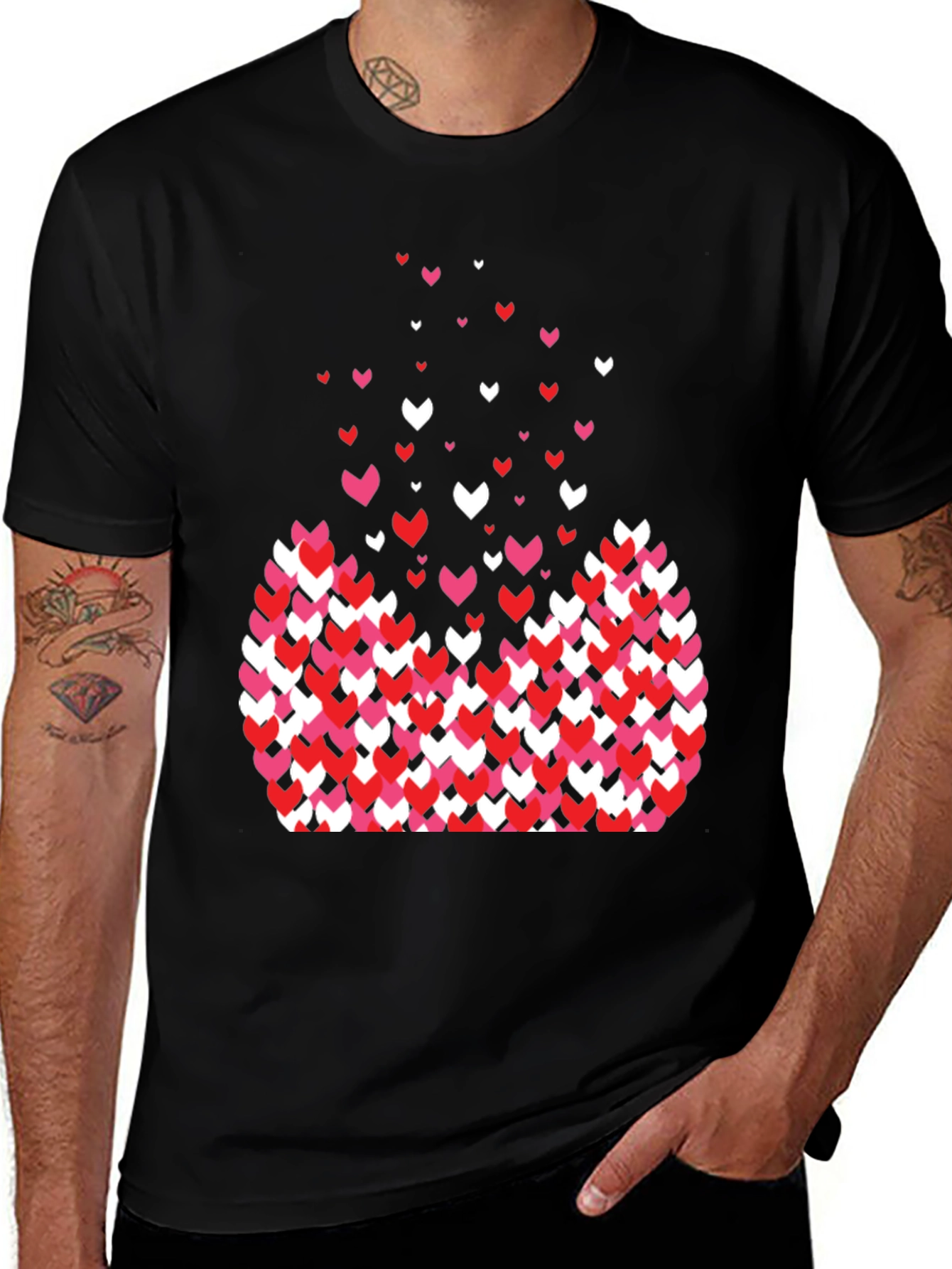 Variant 13 of Heart Cascade Graphic Tee