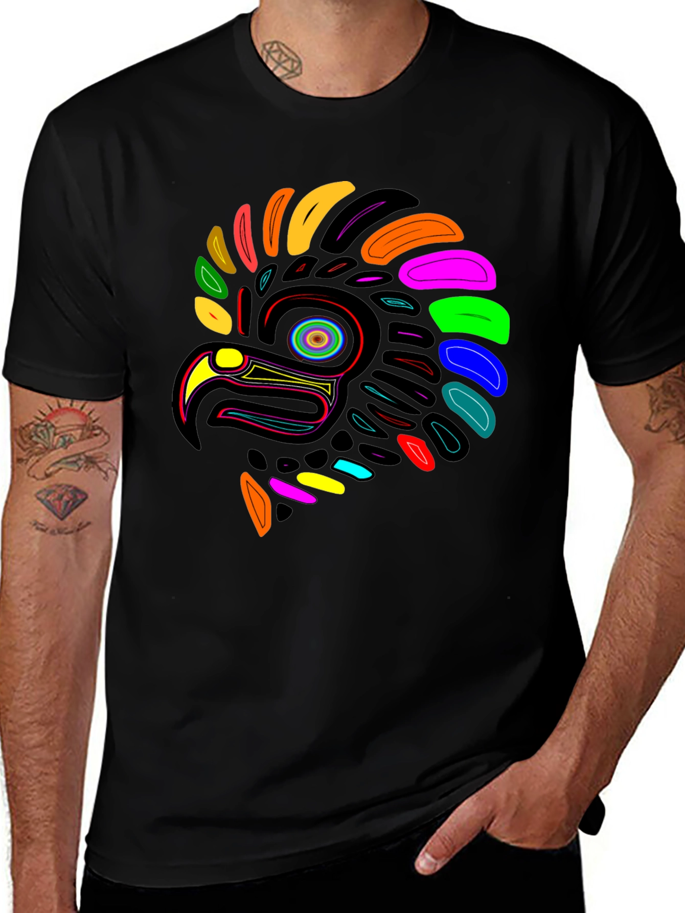 Variant 2 of Vibrant Eagle Graphic Tee - Unique Design