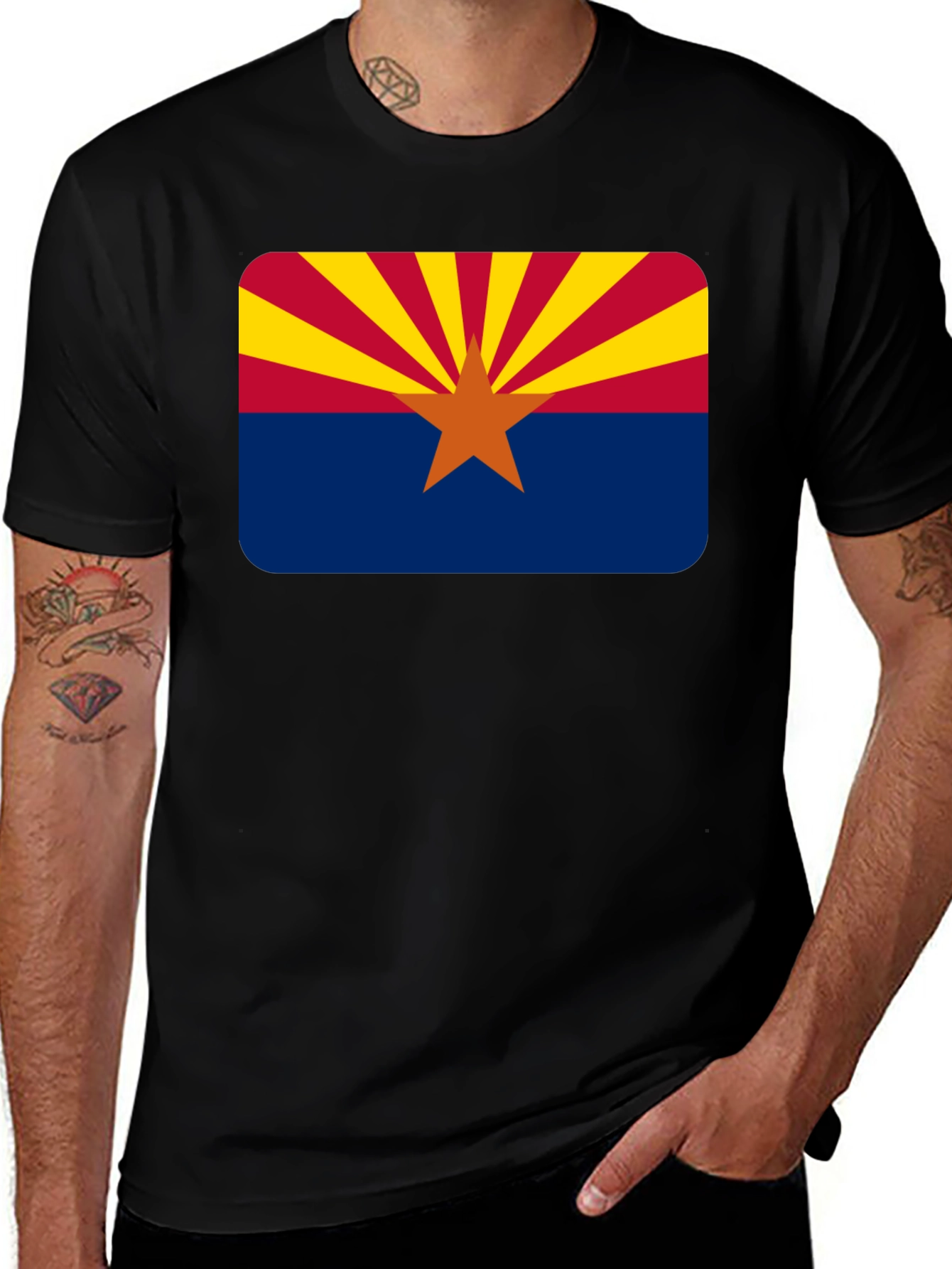 Variant 23 of Arizona Flag T-Shirt - State Pride Tee