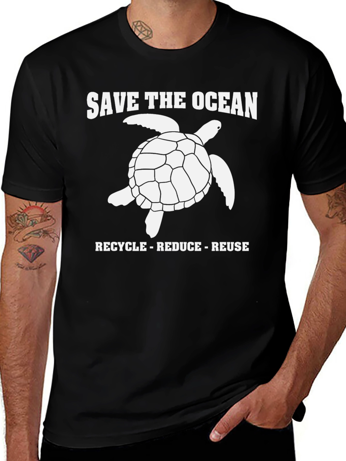 Variant 19 of Save the Ocean Turtle Graphic Tee