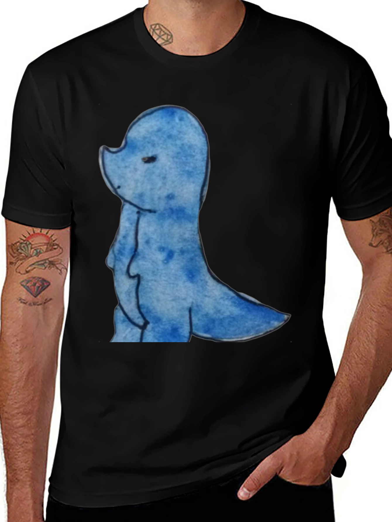 Variant 3 of Blue Dino Graphic Tee - Casual Comfort