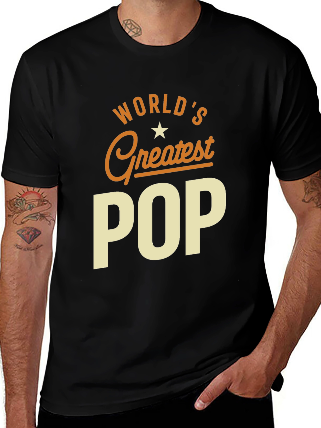 Variant 4 of World's Greatest Pop T-Shirt - Black Graphic Tee