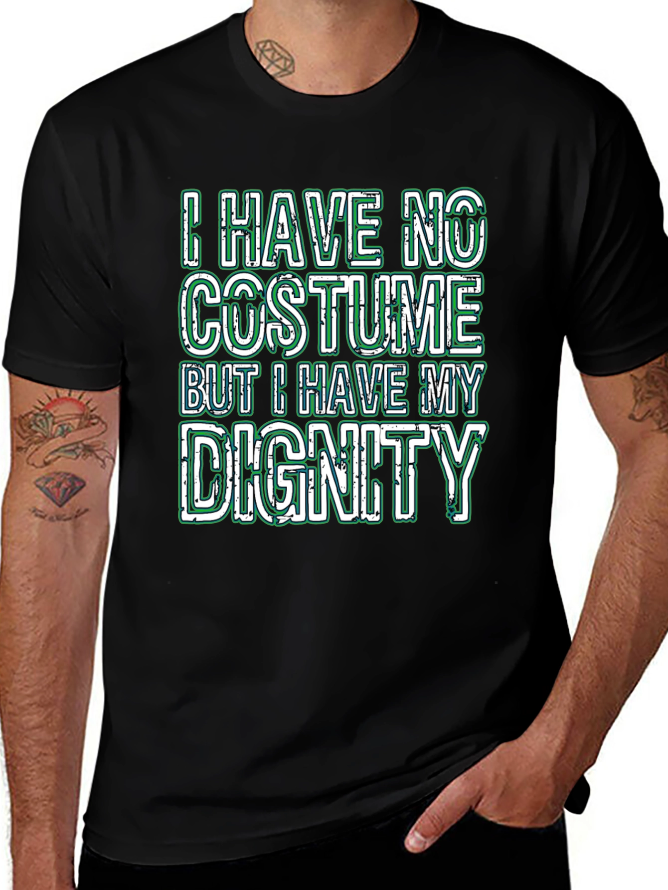 Variant 2 of Funny "I Have No Costume" Graphic T-Shirt