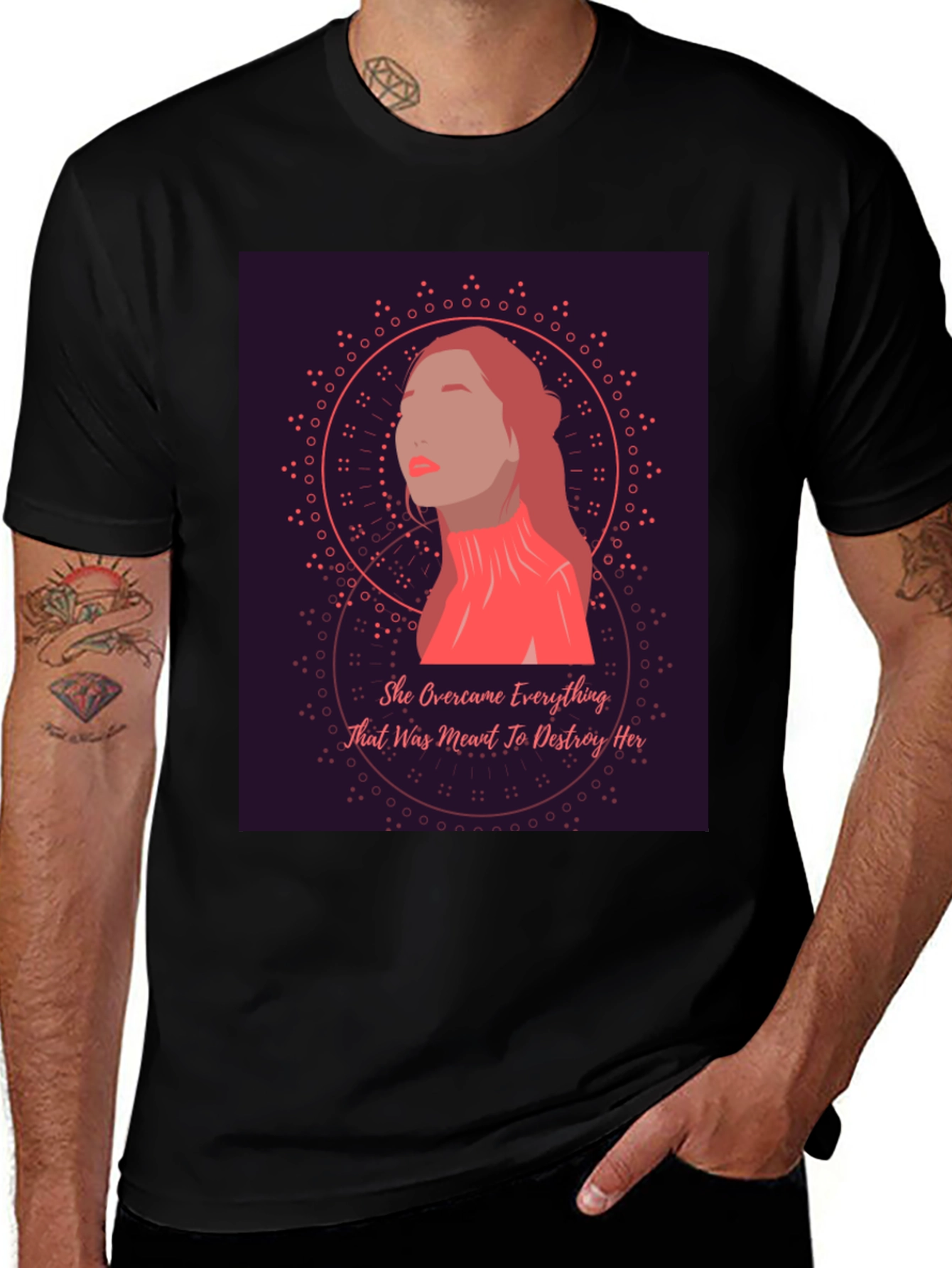 Variant 16 of Empowered Woman Graphic Tee - She Overcame T-Shirt