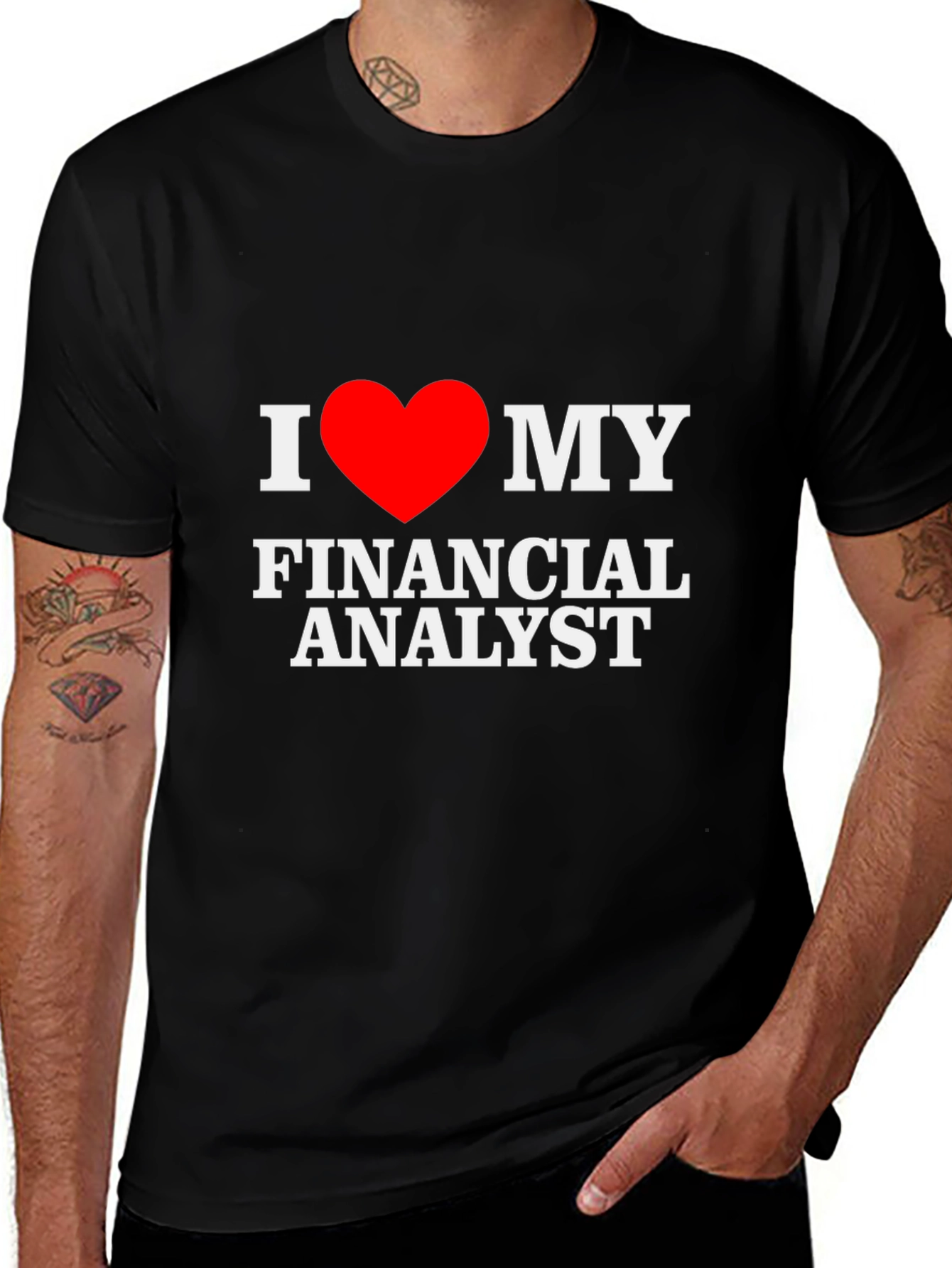 Variant 22 of I Love My Financial Analyst T-Shirt