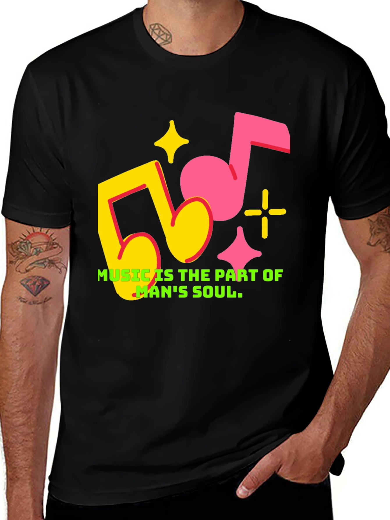 Variant 13 of Music is Part of Man's Soul Graphic Tee