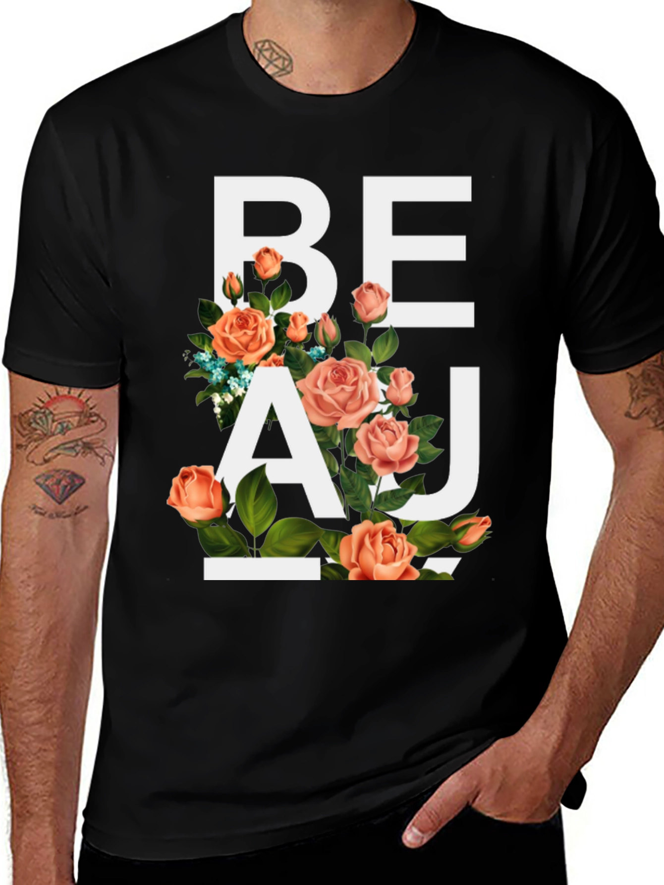 Variant 13 of Floral Beau T-Shirt - Stylish Graphic Tee