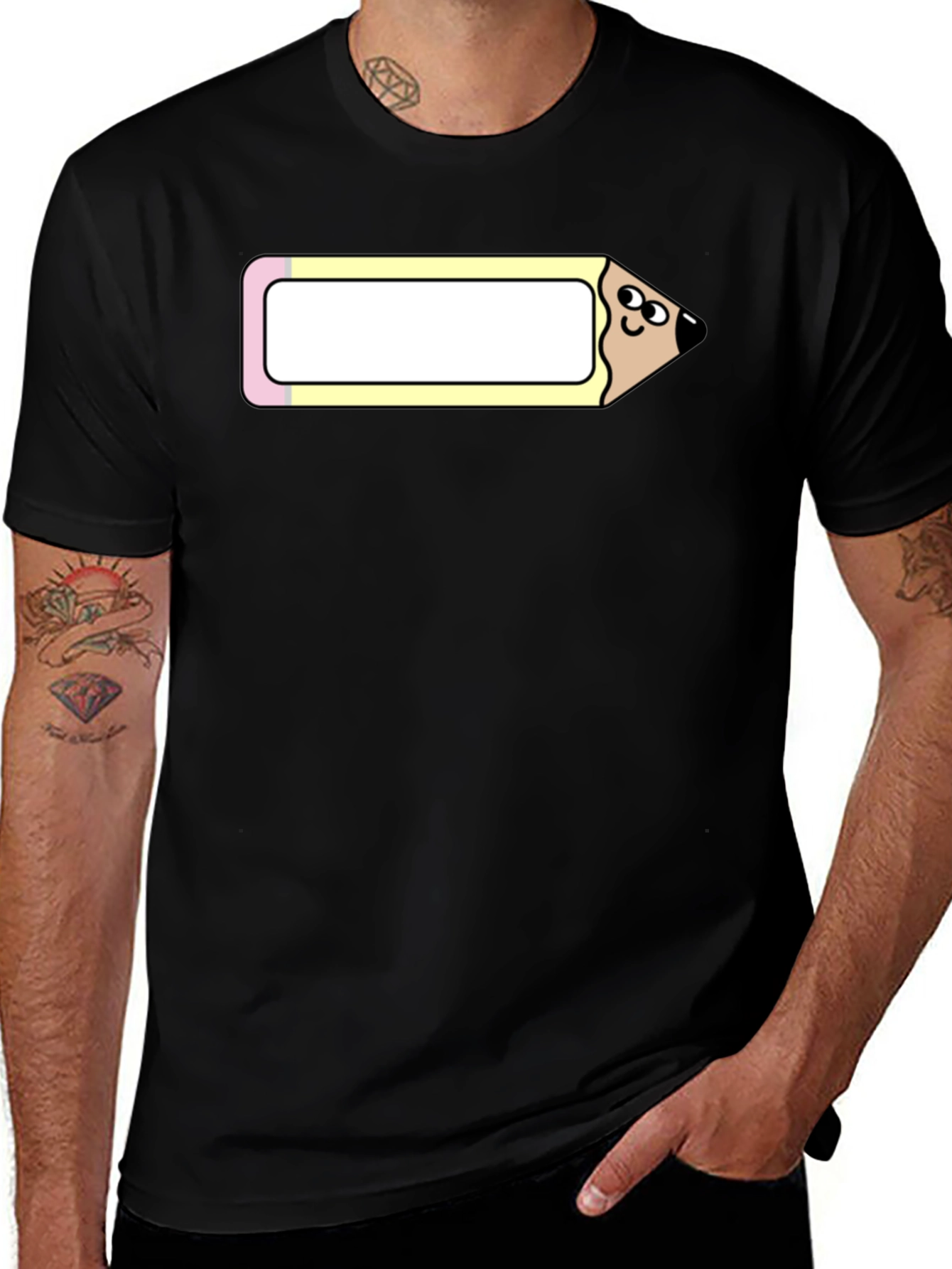 Funny Cartoon Pencil Graphic Tee