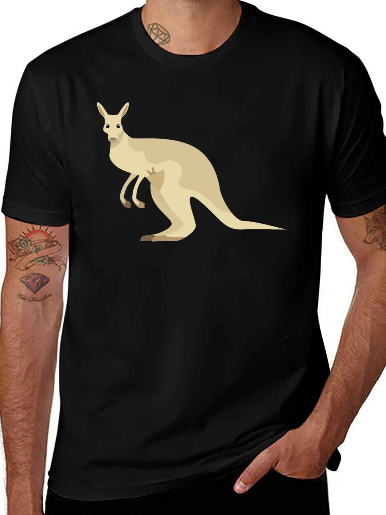 Variant 26 of Kangaroo Graphic Tee - Casual Cotton T-Shirt