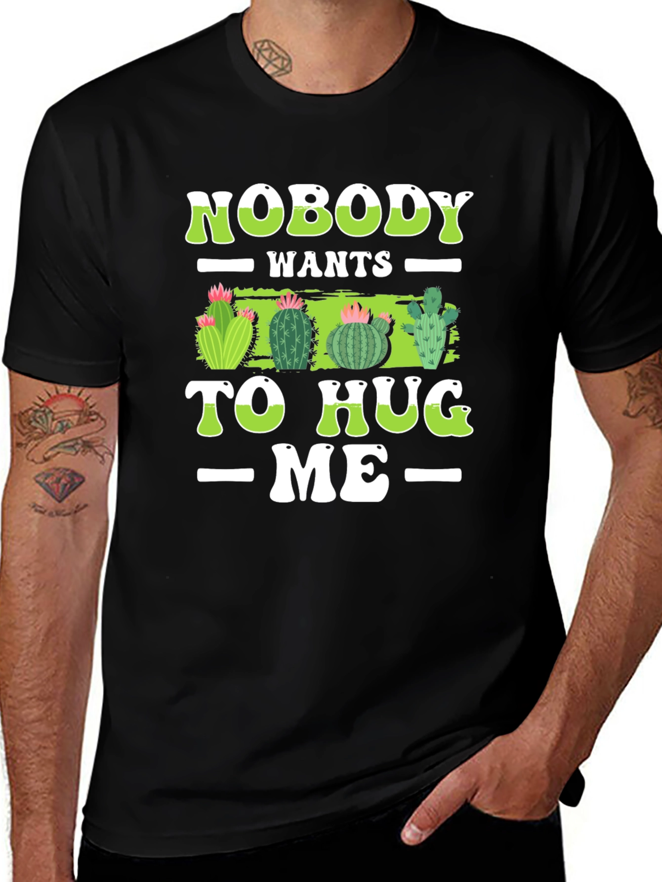 Variant 8 of Nobody Wants To Hug Me Cactus Graphic T-Shirt