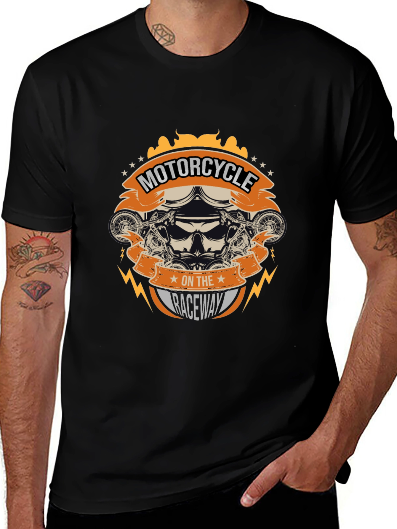 Variant 17 of Motorcycle on the Raceway Graphic Tee