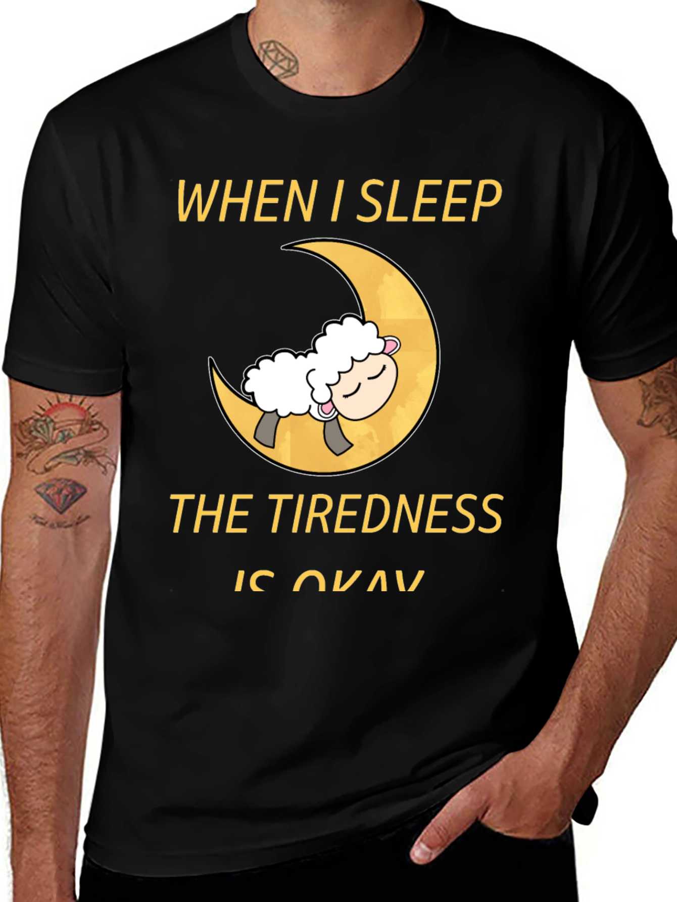 Variant 5 of Sleepy Sheep Moon Graphic T-Shirt - Comfort & Style