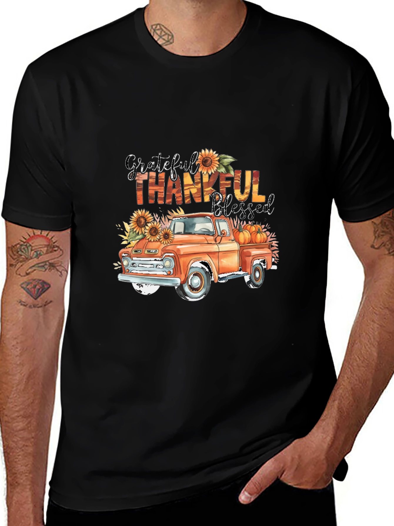Variant 28 of Grateful Thankful Blessed Truck T-Shirt