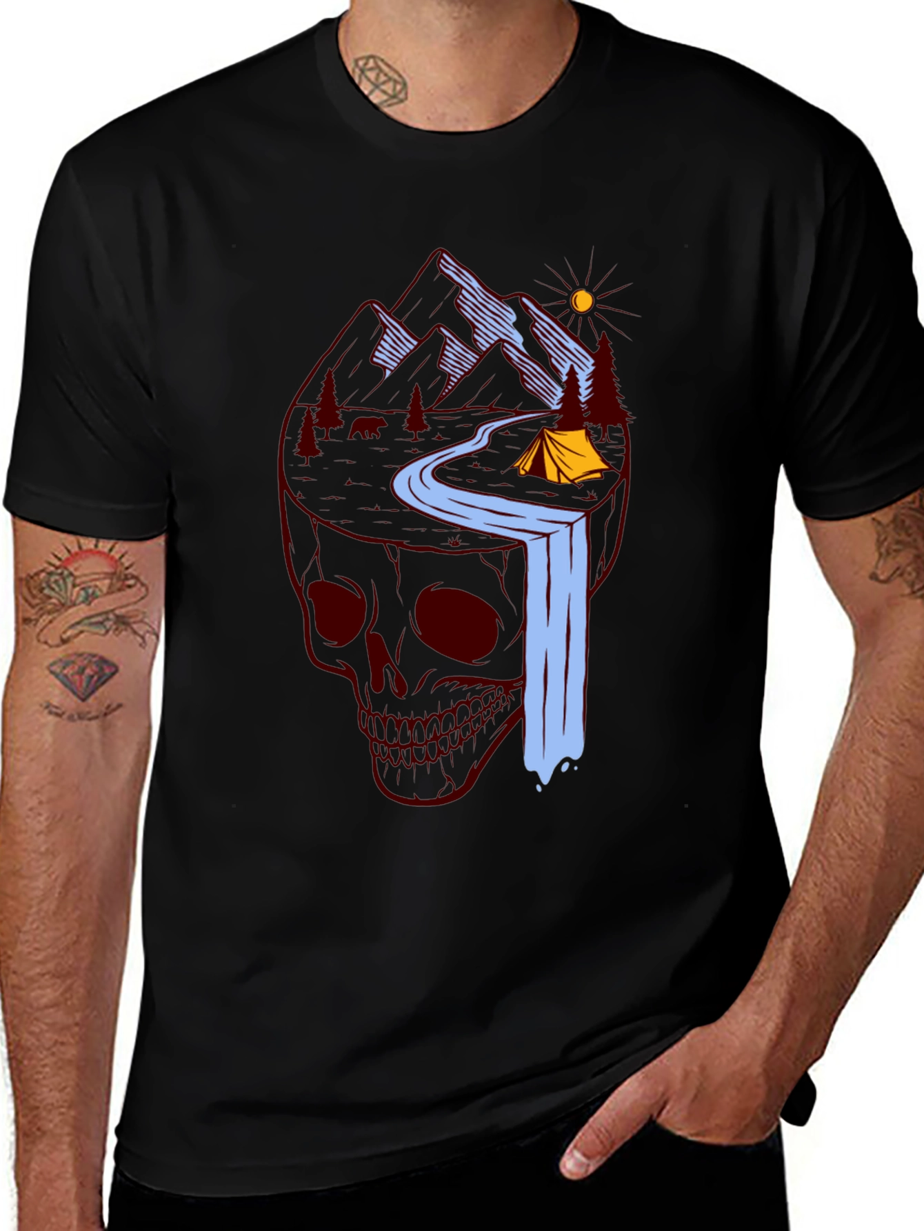 Variant 15 of Skull Mountain Adventure T-Shirt - Black