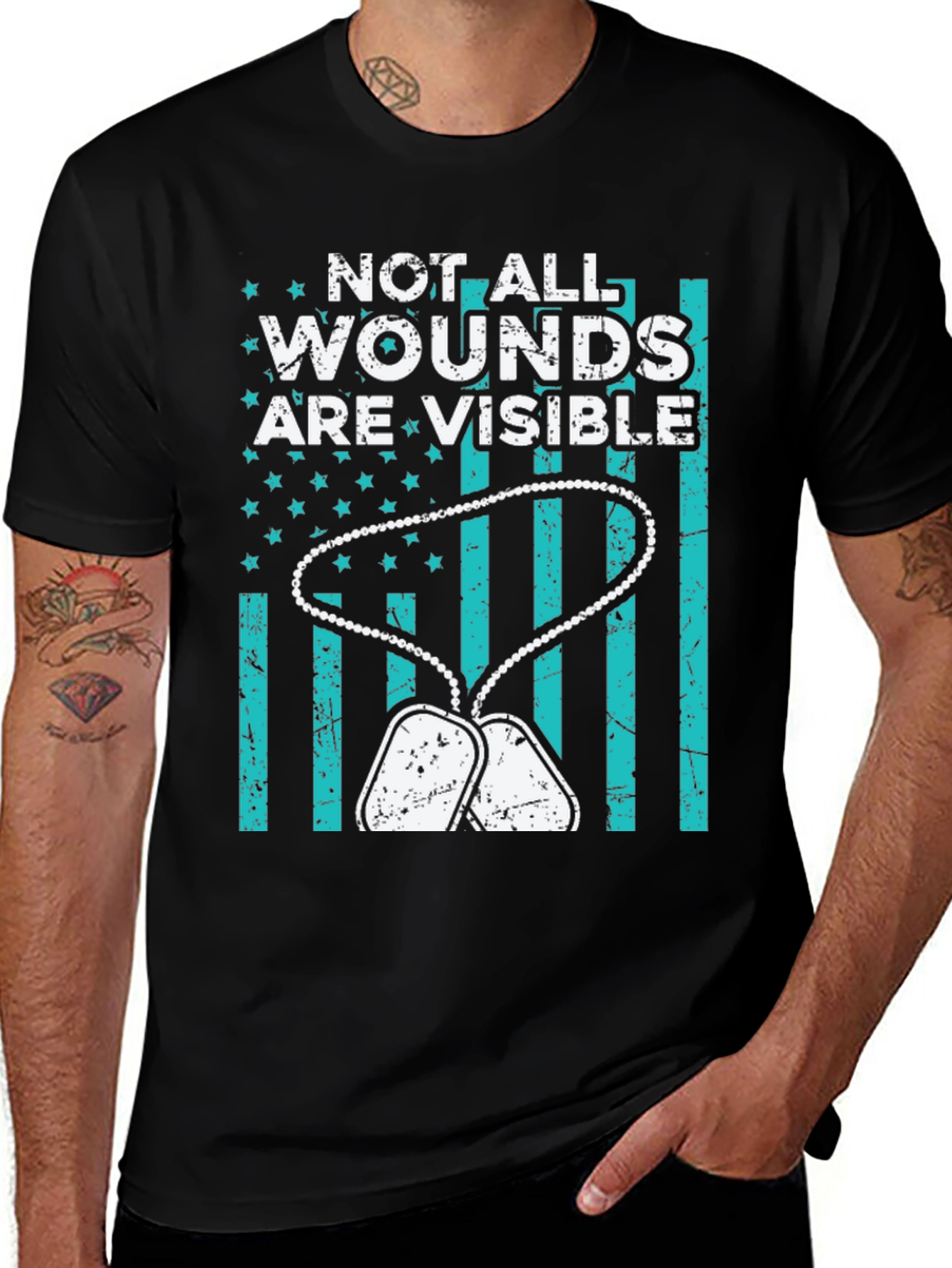 Variant 26 of Not All Wounds Are Visible Graphic Tee
