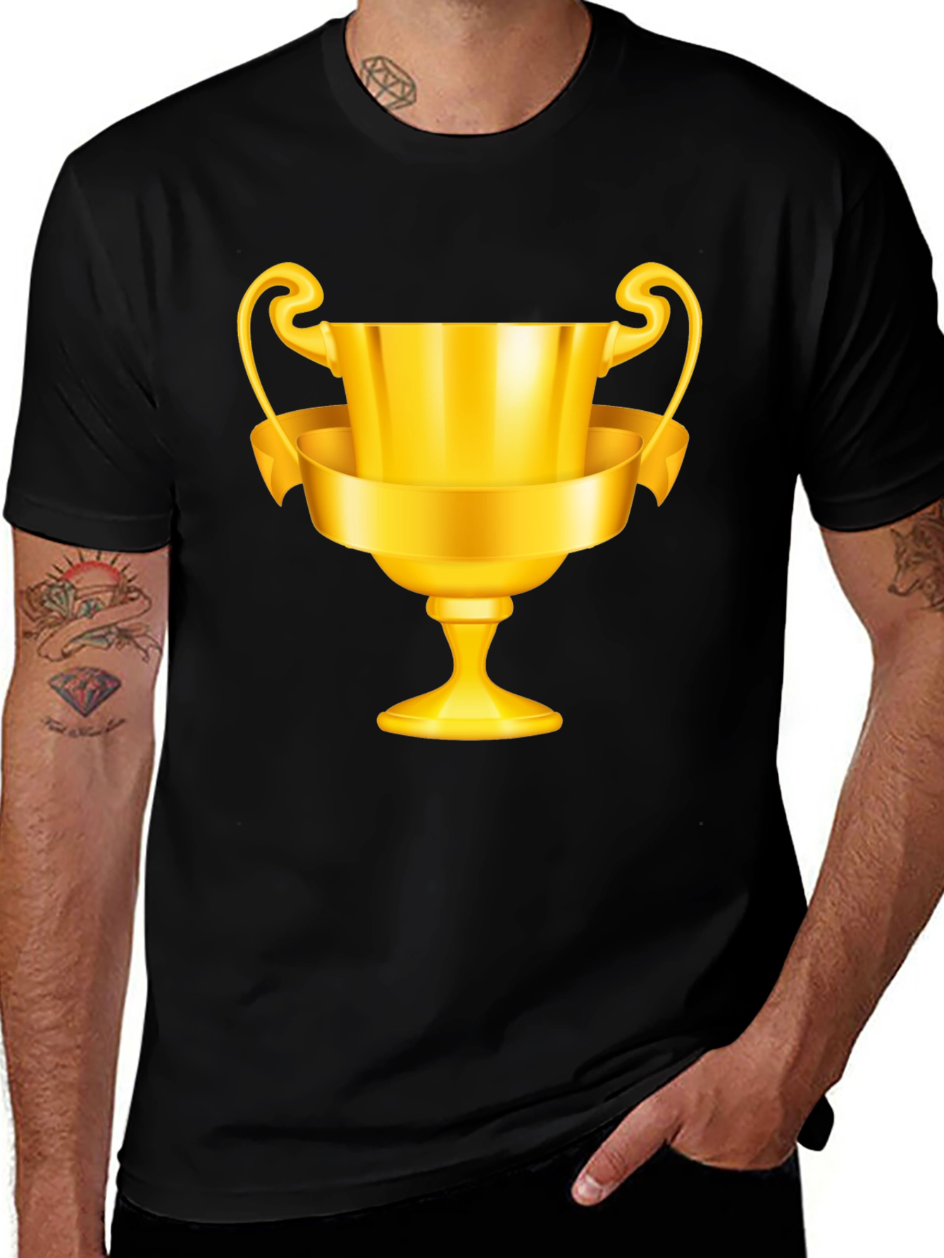 Variant 5 of Trophy Graphic Black Tee