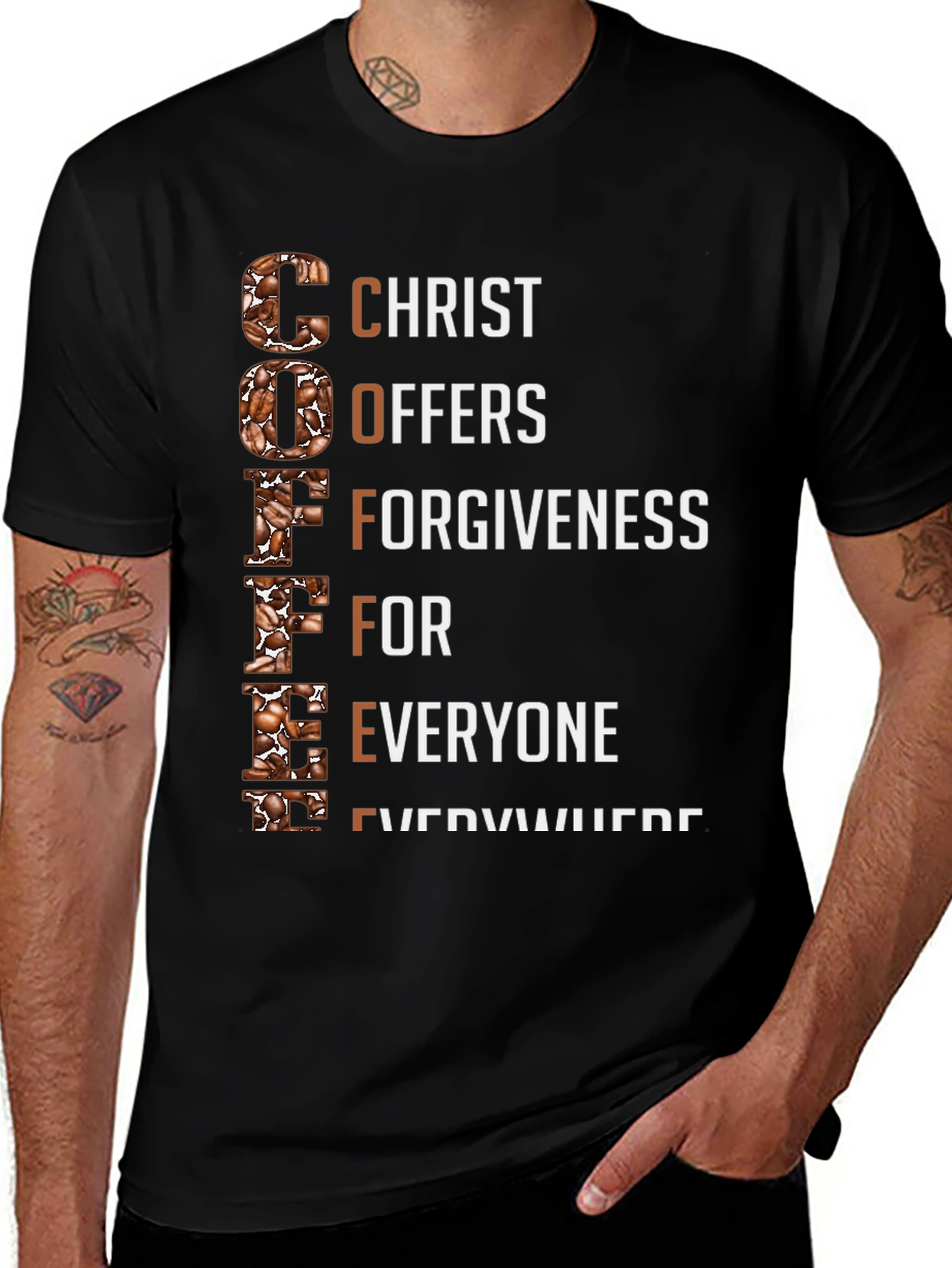 Coffee Christ Offers Forgiveness T-Shirt