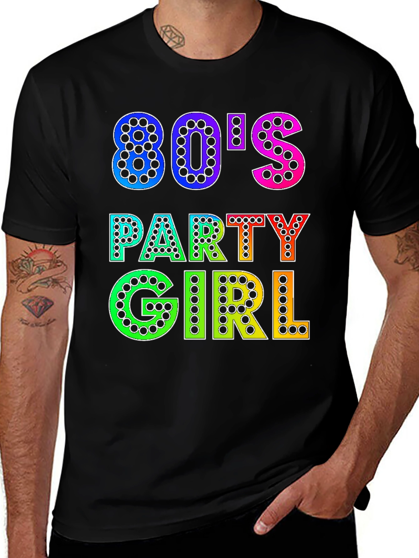 Variant 14 of 80's Party Girl Graphic Tee - Retro Style